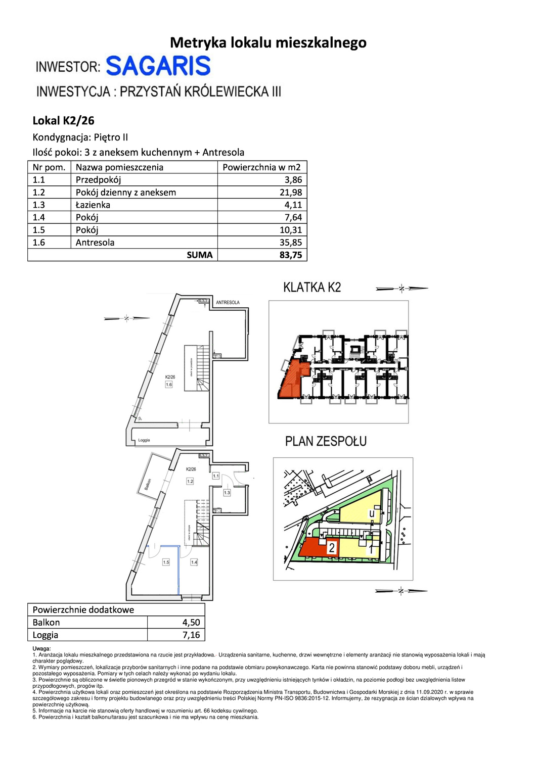 Mieszkanie 83,75 m², piętro 2, oferta nr K2/26, Przystań Królewiecka III, Wrocław, Maślice, Fabryczna, ul. Królewiecka-idx