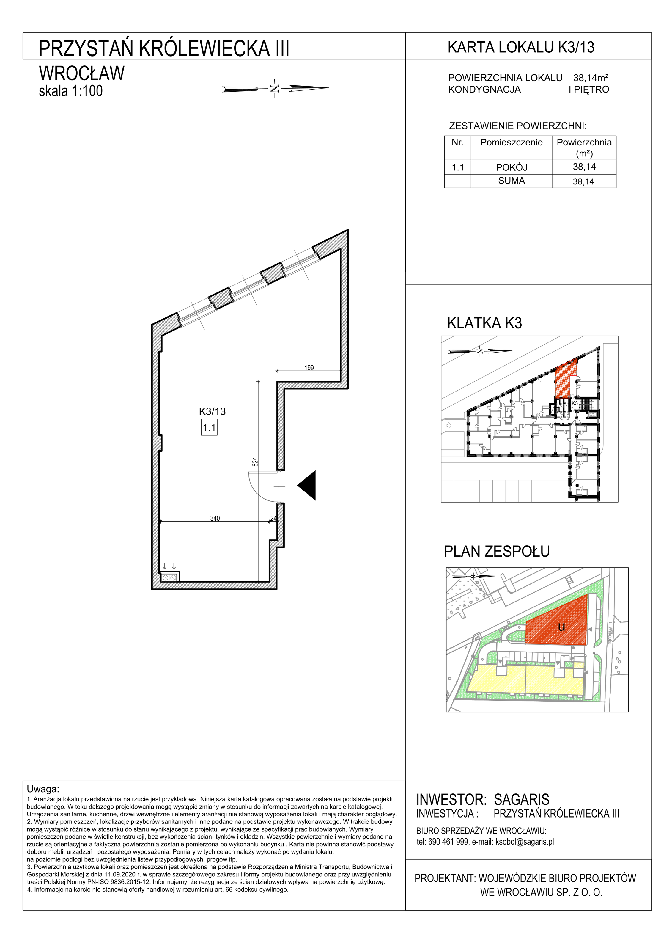 Lokal użytkowy 38,14 m², oferta nr K3/13, Przystań Królewiecka III - lokale usługowe, Wrocław, Maślice, Fabryczna, ul. Królewiecka-idx