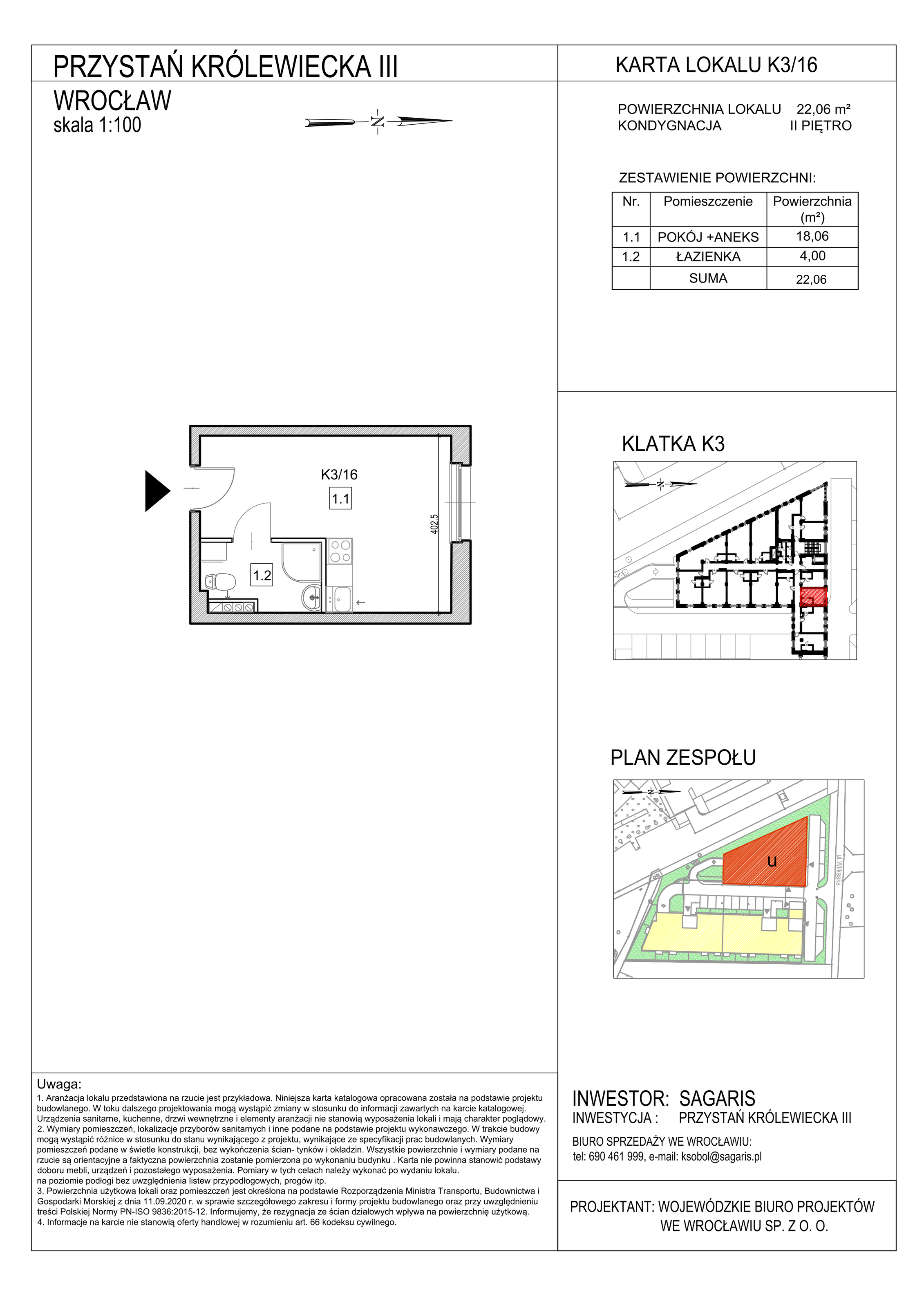 Lokal użytkowy 22,06 m², oferta nr K3/16, Przystań Królewiecka III - lokale usługowe, Wrocław, Maślice, Fabryczna, ul. Królewiecka-idx