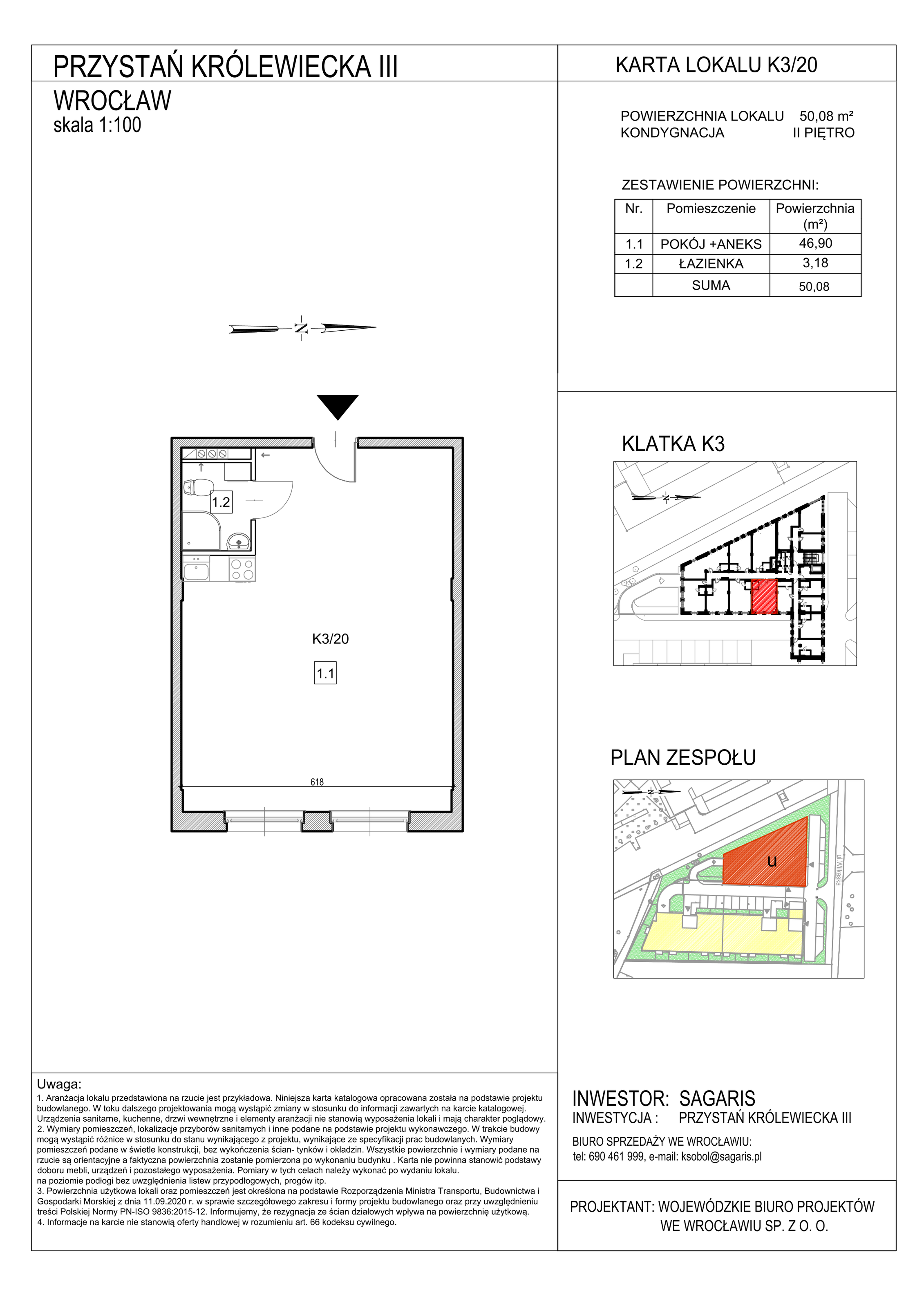 Lokal użytkowy 50,08 m², oferta nr K3/20, Przystań Królewiecka III - lokale usługowe, Wrocław, Maślice, Fabryczna, ul. Królewiecka-idx