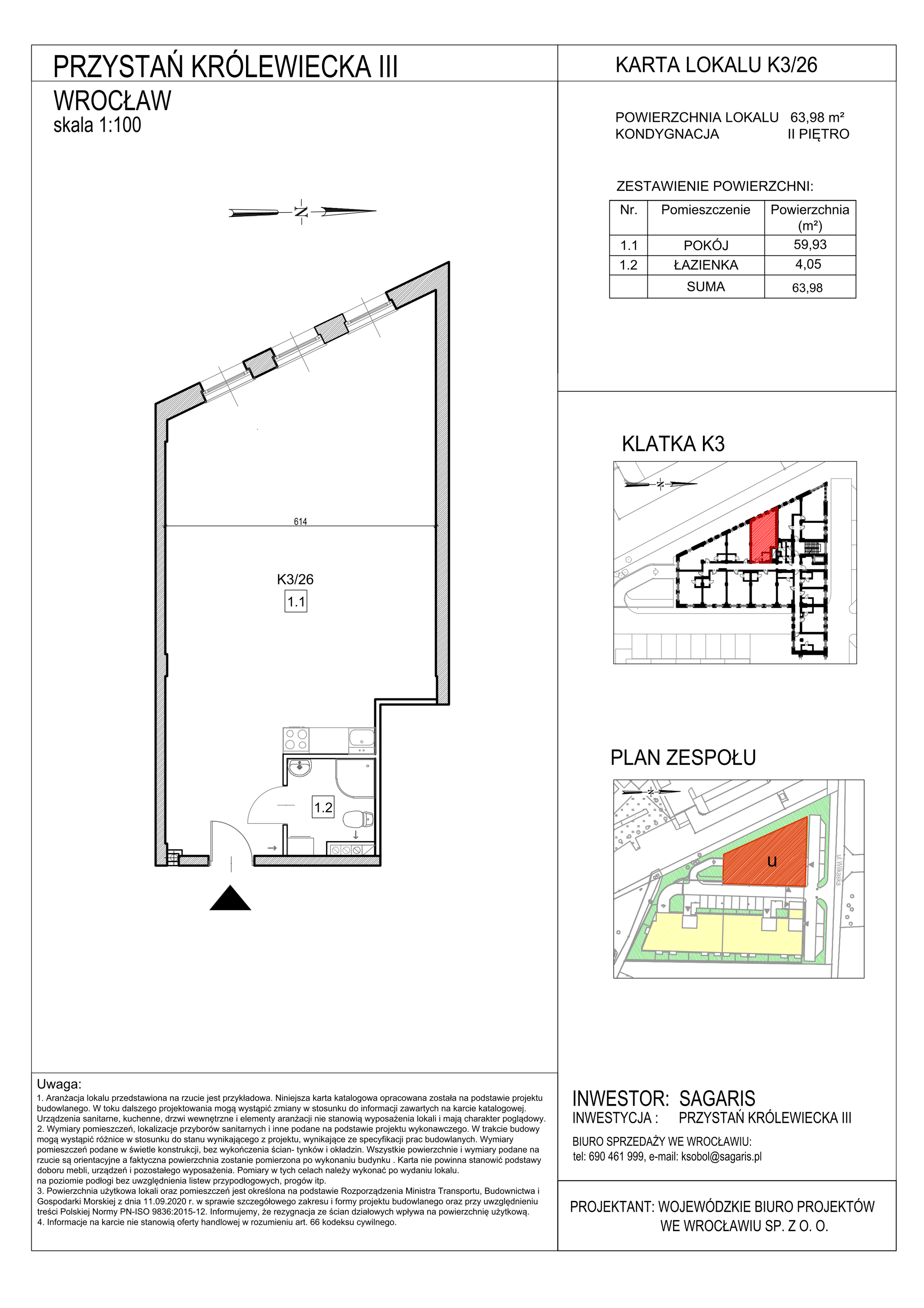 Lokal użytkowy 63,98 m², oferta nr K3/26, Przystań Królewiecka III - lokale usługowe, Wrocław, Maślice, Fabryczna, ul. Królewiecka-idx