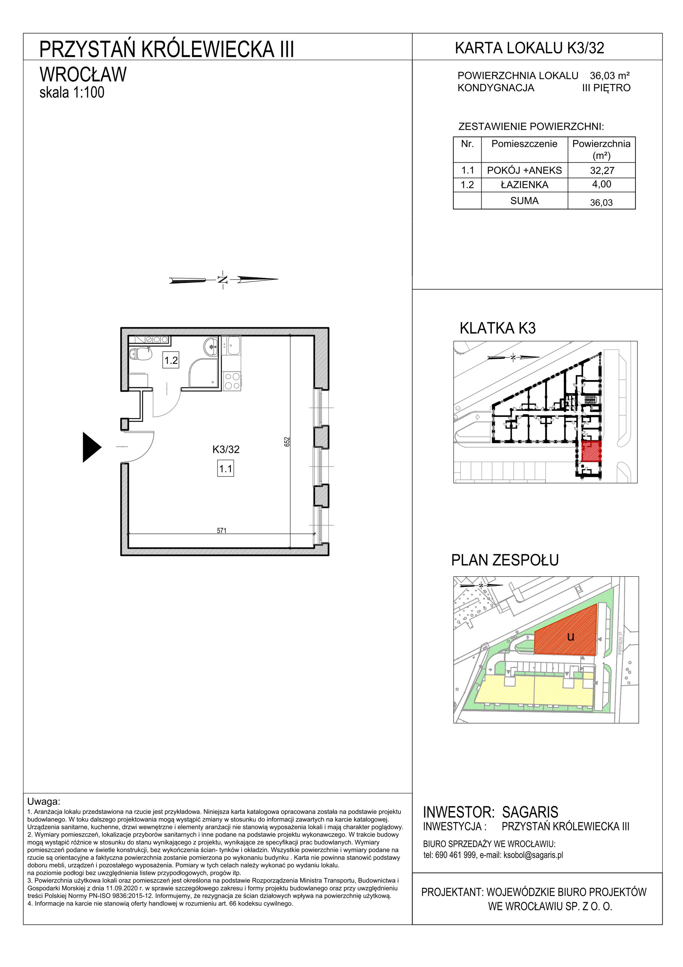 Lokal użytkowy 36,03 m², oferta nr K3/32, Przystań Królewiecka III - lokale usługowe, Wrocław, Maślice, Fabryczna, ul. Królewiecka-idx