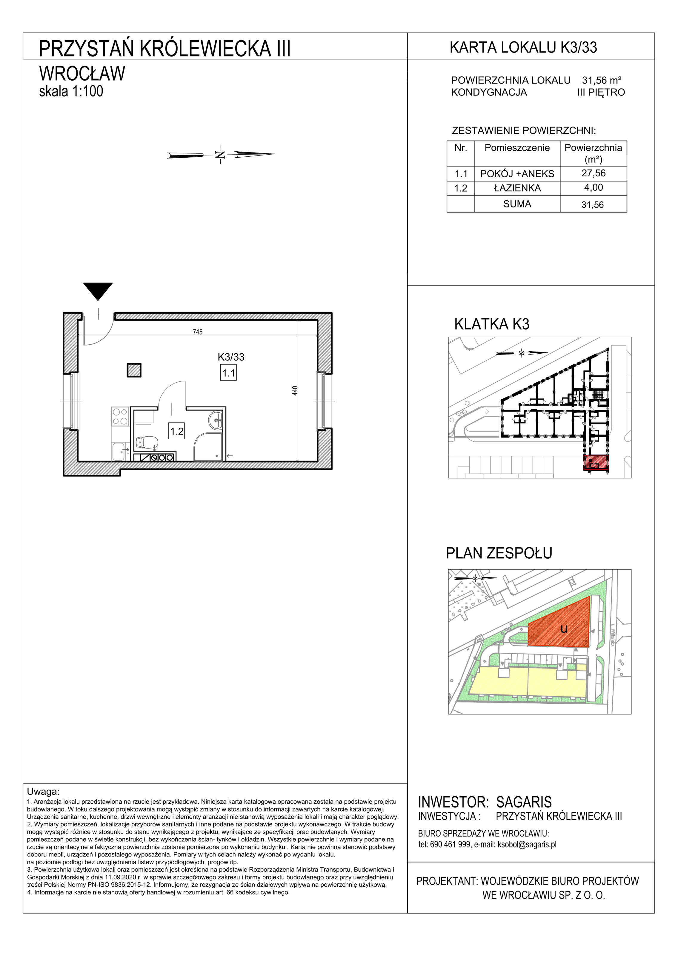 Lokal użytkowy 31,56 m², oferta nr K3/33, Przystań Królewiecka III - lokale usługowe, Wrocław, Maślice, Fabryczna, ul. Królewiecka-idx