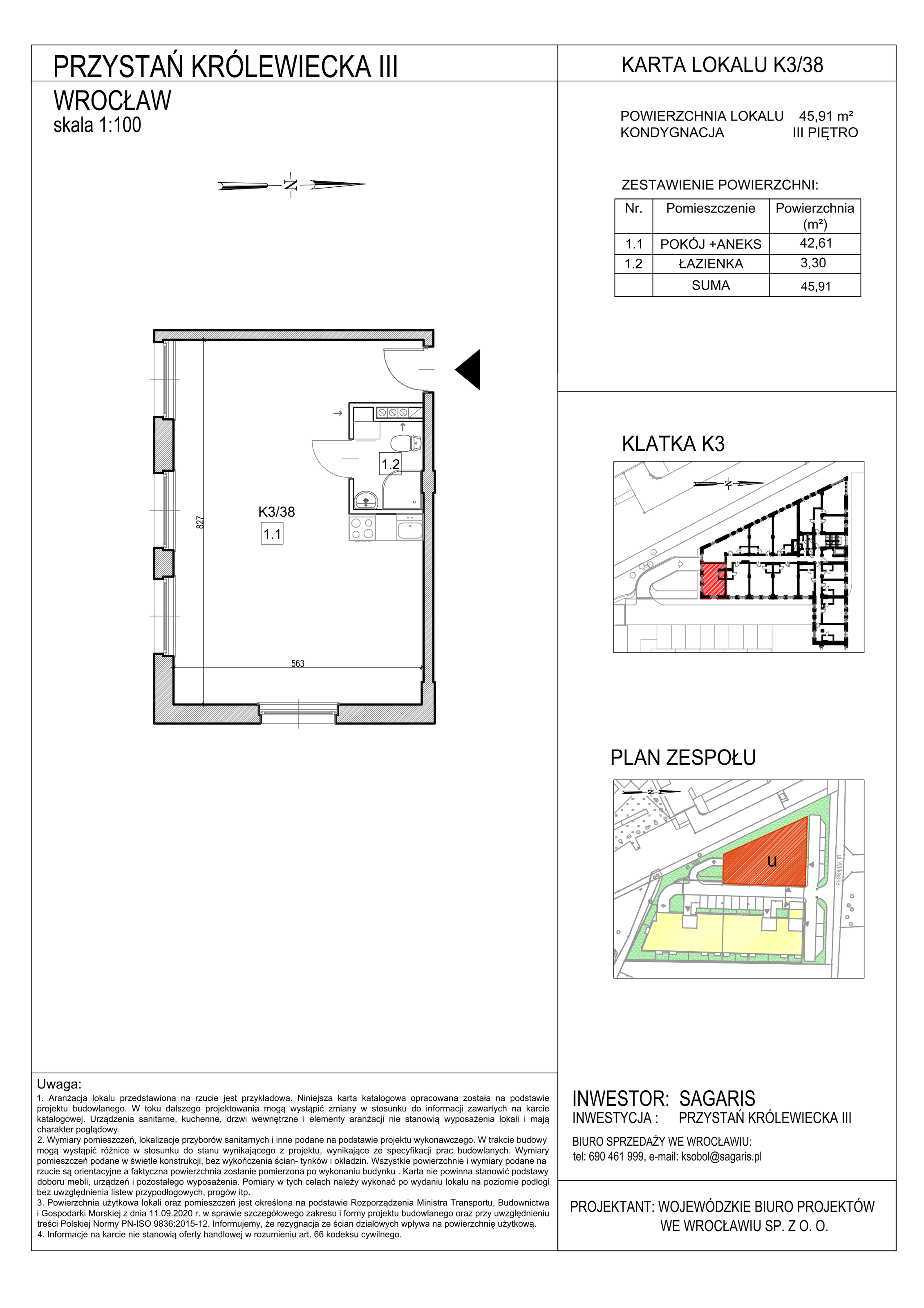 Lokal użytkowy 45,91 m², oferta nr K3/38, Przystań Królewiecka III - lokale usługowe, Wrocław, Maślice, Fabryczna, ul. Królewiecka-idx