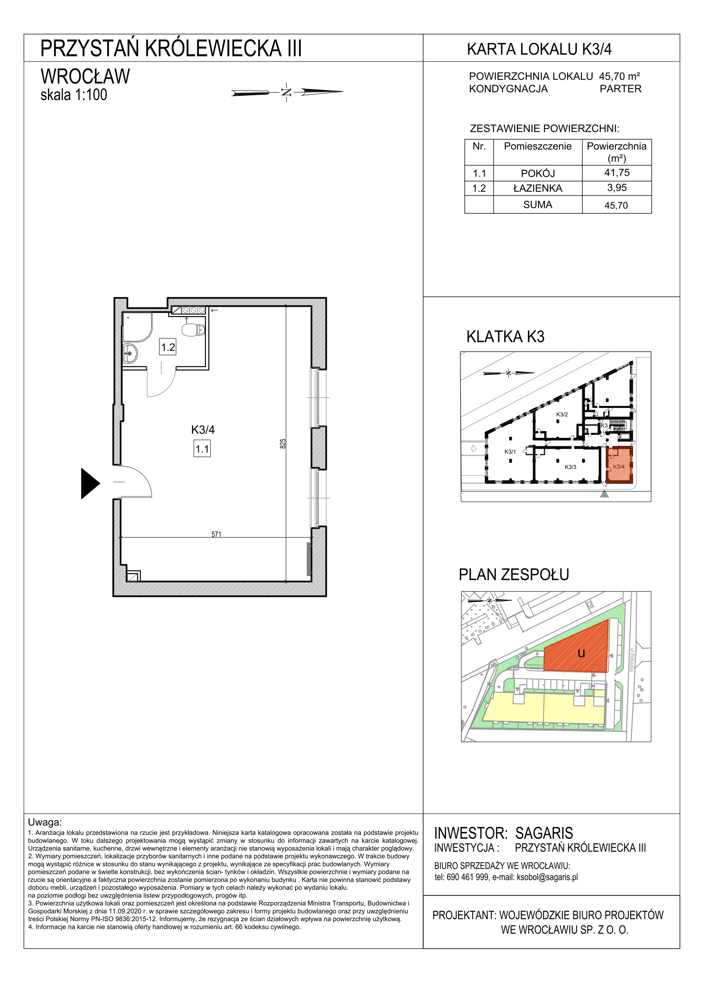 Lokal użytkowy 45,70 m², oferta nr K3/4, Przystań Królewiecka III - lokale usługowe, Wrocław, Maślice, Fabryczna, ul. Królewiecka-idx