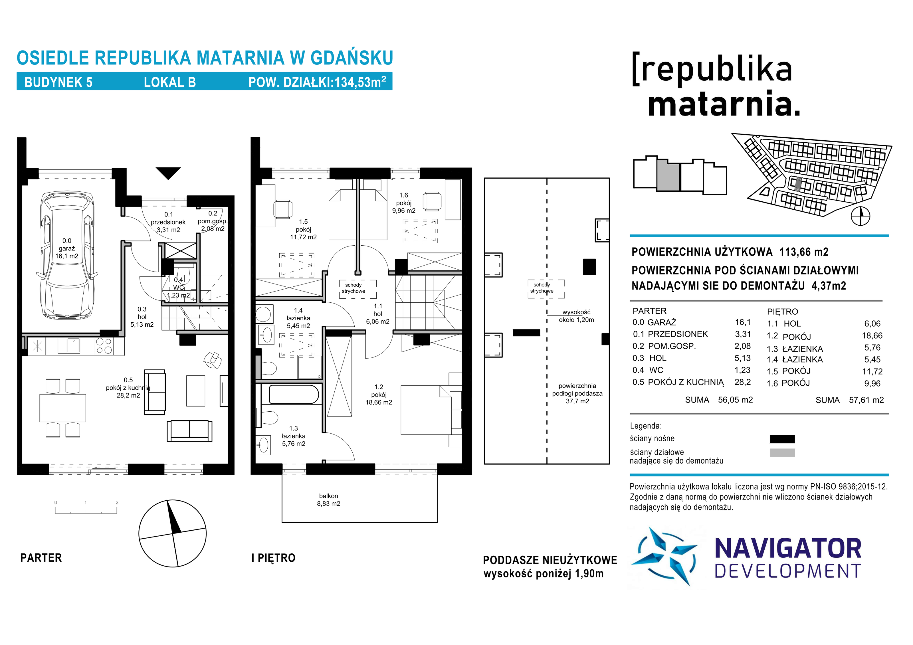 Dom 113,66 m², oferta nr 5B, Republika Matarnia, Gdańsk, Matarnia, ul. Ikara-idx