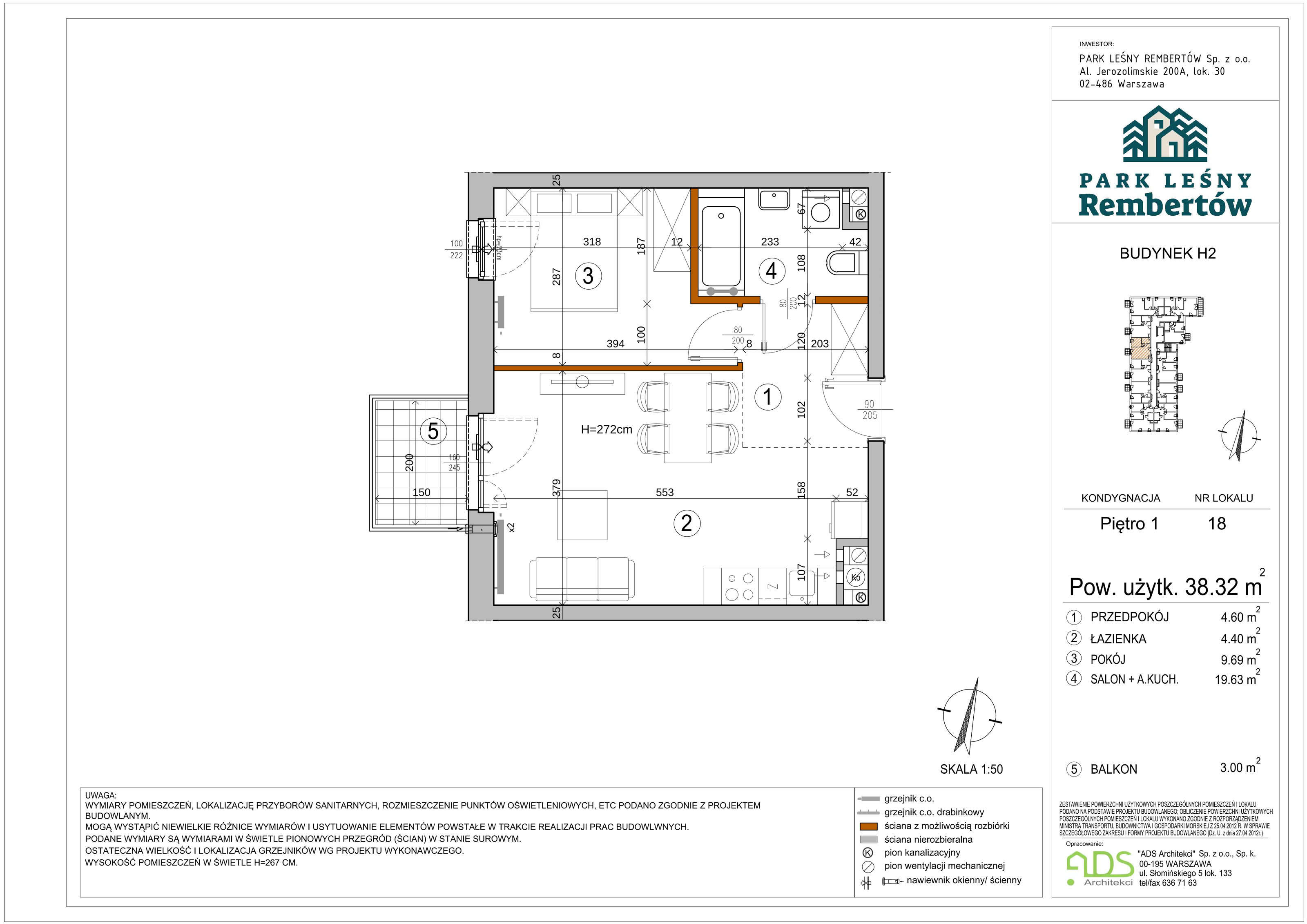 Mieszkanie 38,32 m², piętro 1, oferta nr H2-18, Park Leśny Rembertów, Warszawa, Rembertów, ul. Chełmżyńska-idx