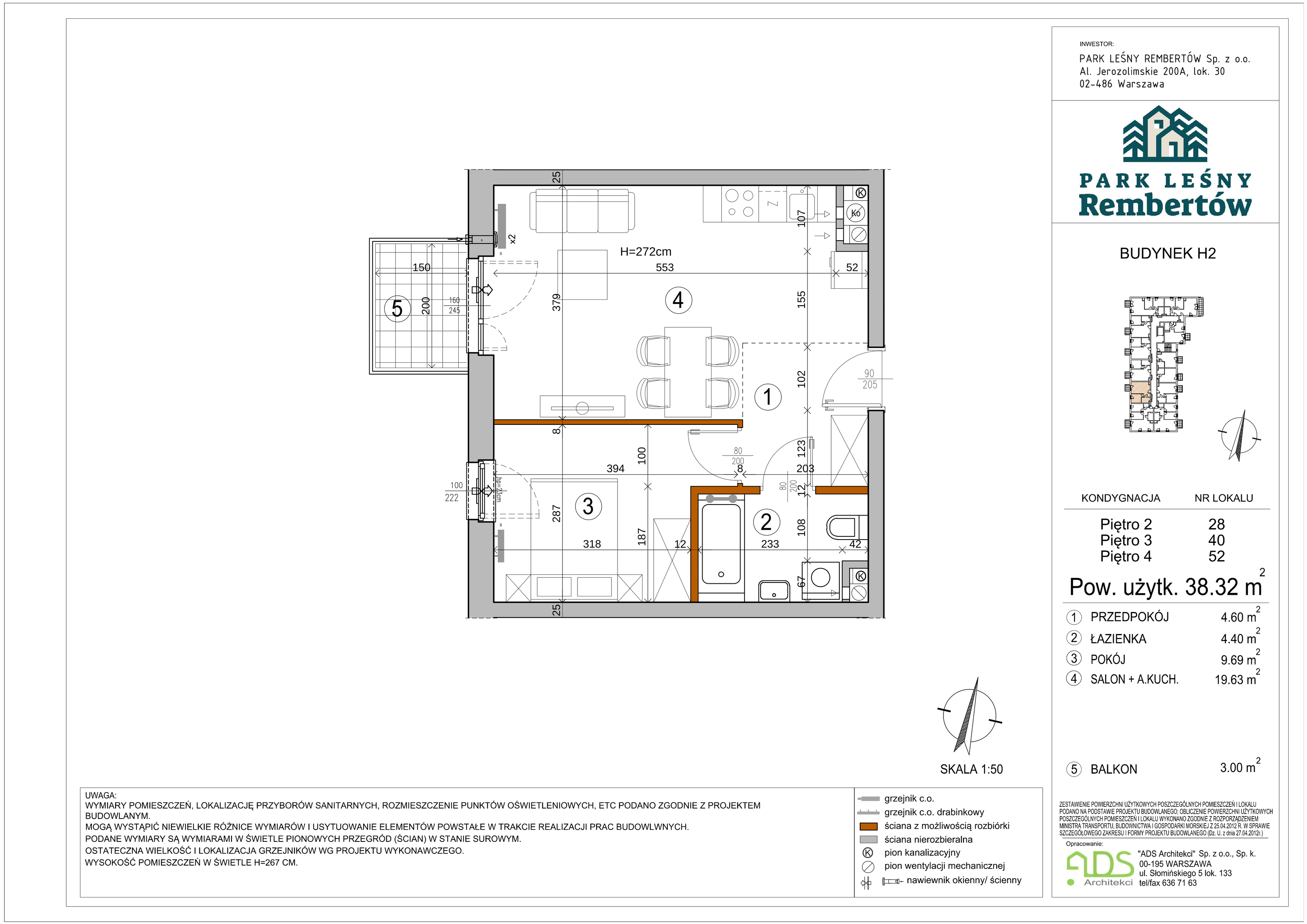 Mieszkanie 38,32 m², piętro 2, oferta nr H2-28, Park Leśny Rembertów, Warszawa, Rembertów, ul. Chełmżyńska-idx