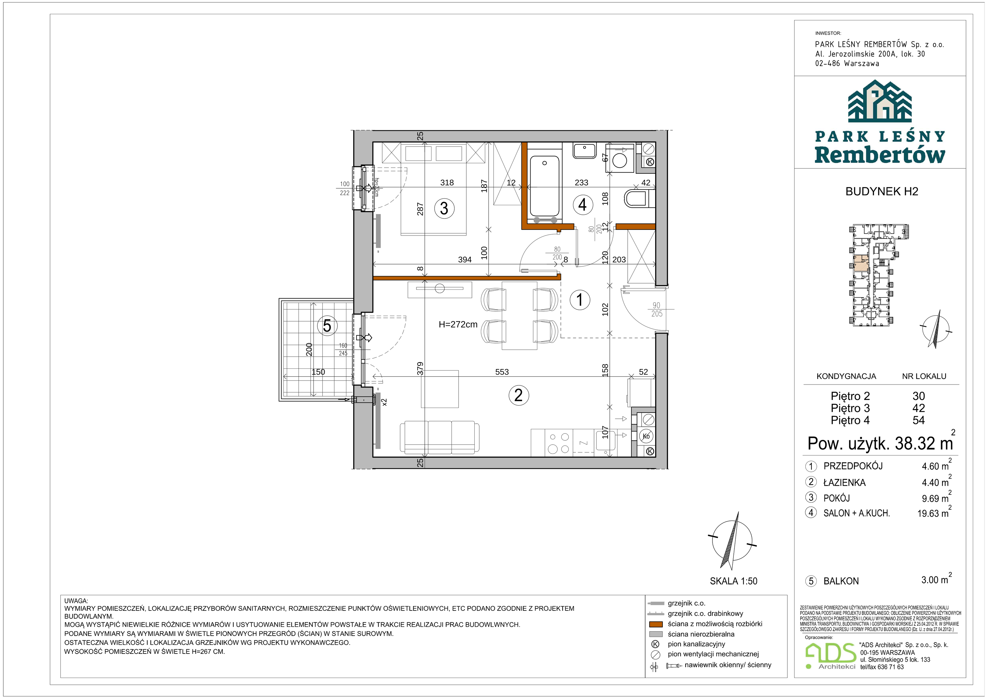 Mieszkanie 38,32 m², piętro 2, oferta nr H2-30, Park Leśny Rembertów, Warszawa, Rembertów, ul. Chełmżyńska-idx