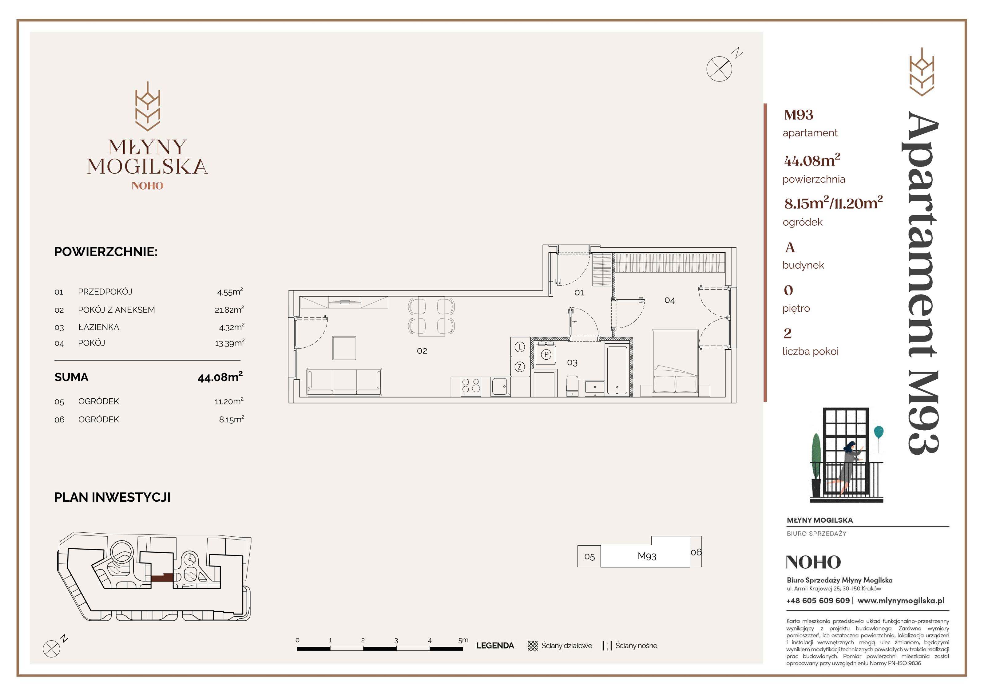 Apartament 44,08 m², parter, oferta nr 93/A, Młyny Mogilska, Kraków, Prądnik Czerwony, Rakowice, ul. Mogilska-idx