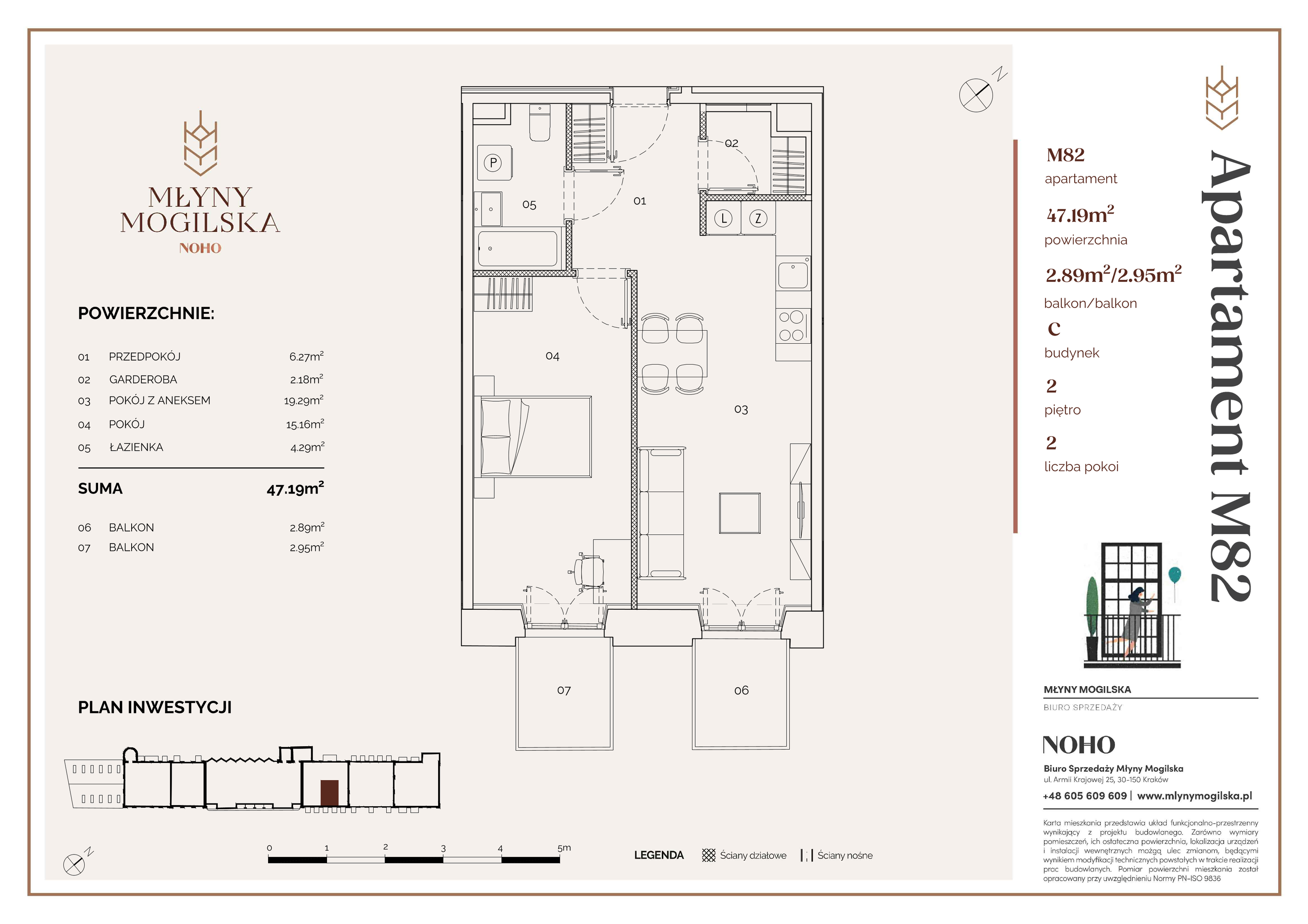 Apartament 47,19 m², piętro 3, oferta nr 82/C, Młyny Mogilska, Kraków, Prądnik Czerwony, Rakowice, ul. Mogilska-idx