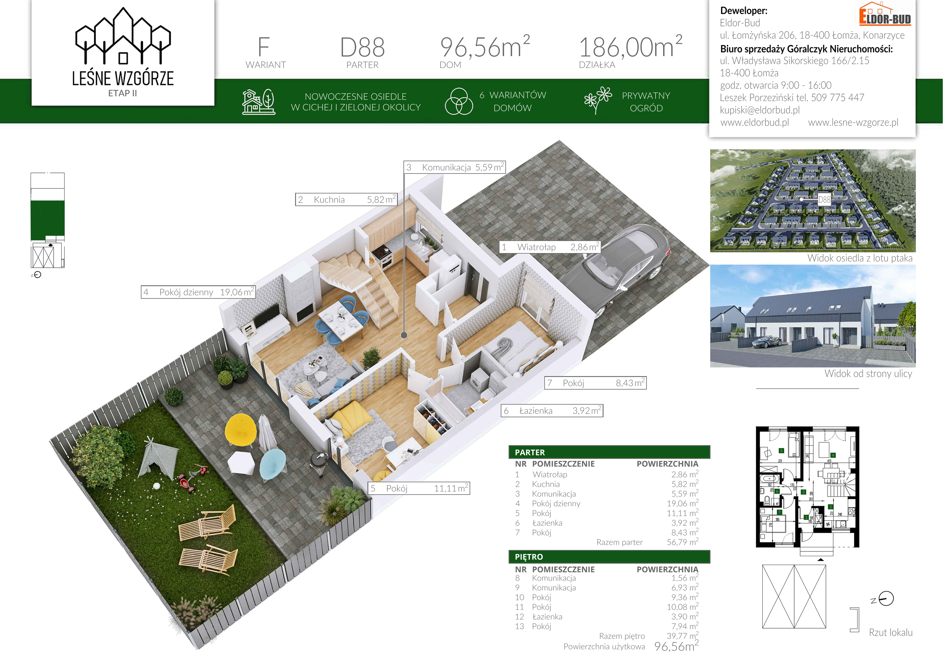 Dom 96,56 m², oferta nr D88, Leśne Wzgórze, Stare Kupiski, ul. Świerkowa-idx