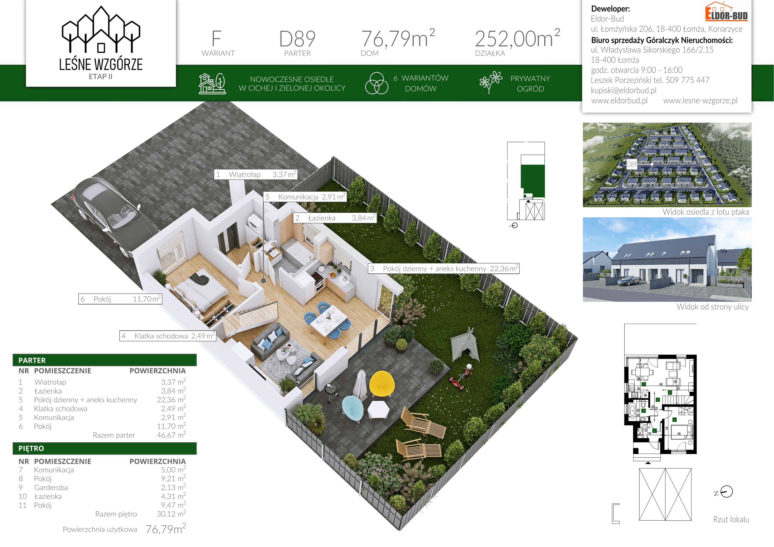 Dom 76,79 m², oferta nr D89, Leśne Wzgórze, Stare Kupiski, ul. Świerkowa-idx