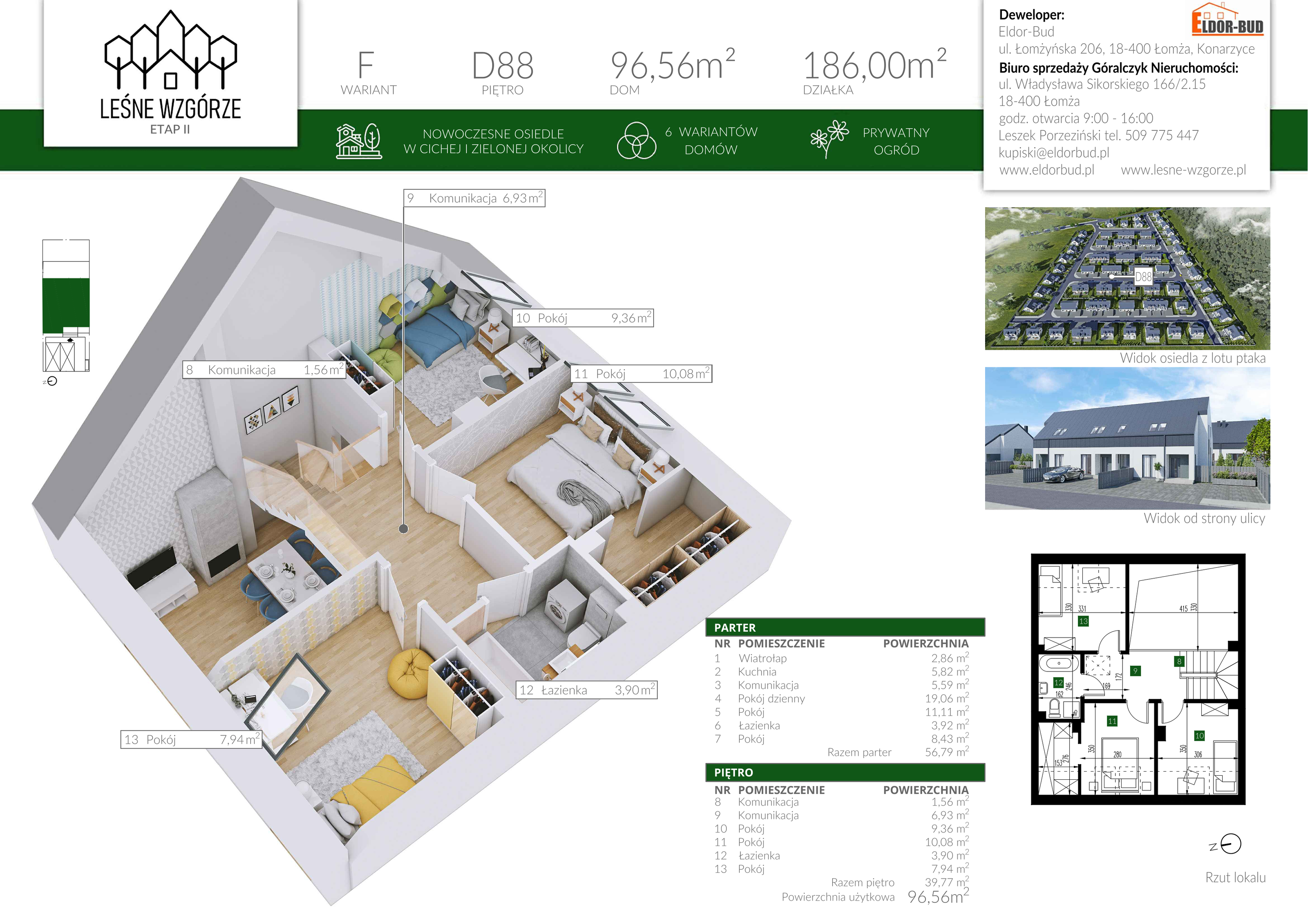 Dom 96,56 m², oferta nr D88, Leśne Wzgórze, Stare Kupiski, ul. Świerkowa-idx