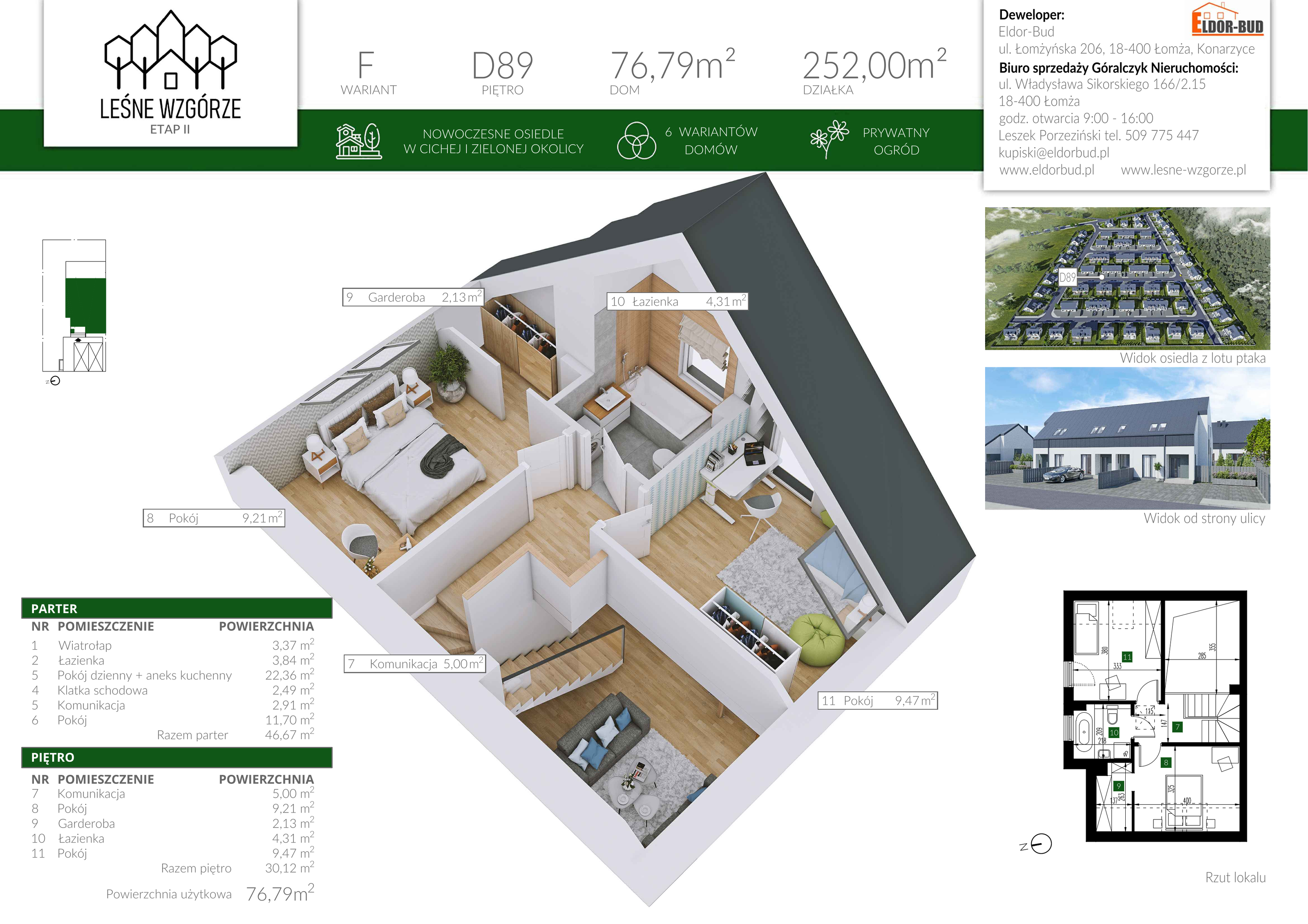 Dom 76,79 m², oferta nr D89, Leśne Wzgórze, Stare Kupiski, ul. Świerkowa-idx