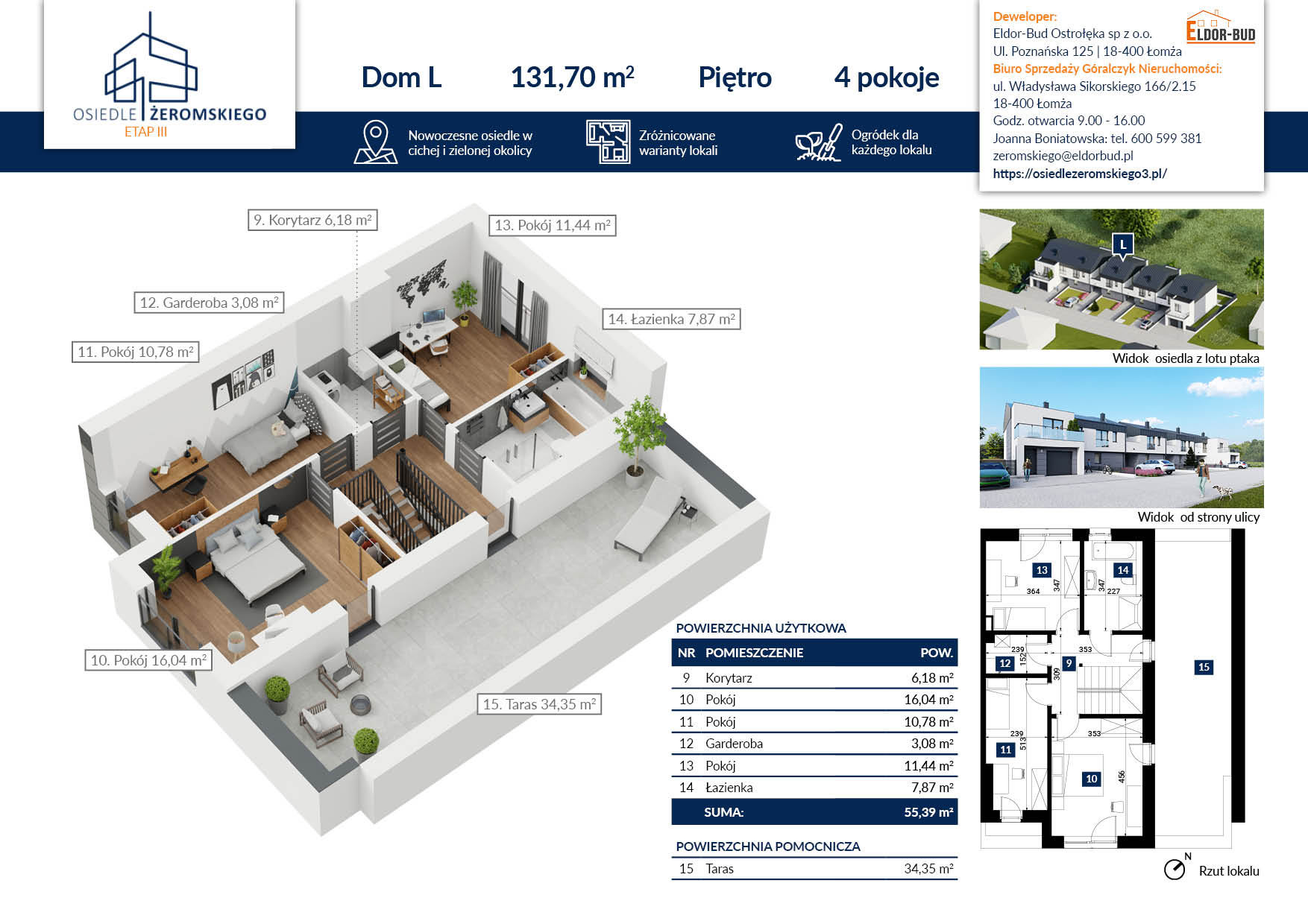 Dom 115,07 m², oferta nr L, Osiedle Żeromskiego III, Tobolice, ul. Nowoczesna/Bliska-idx