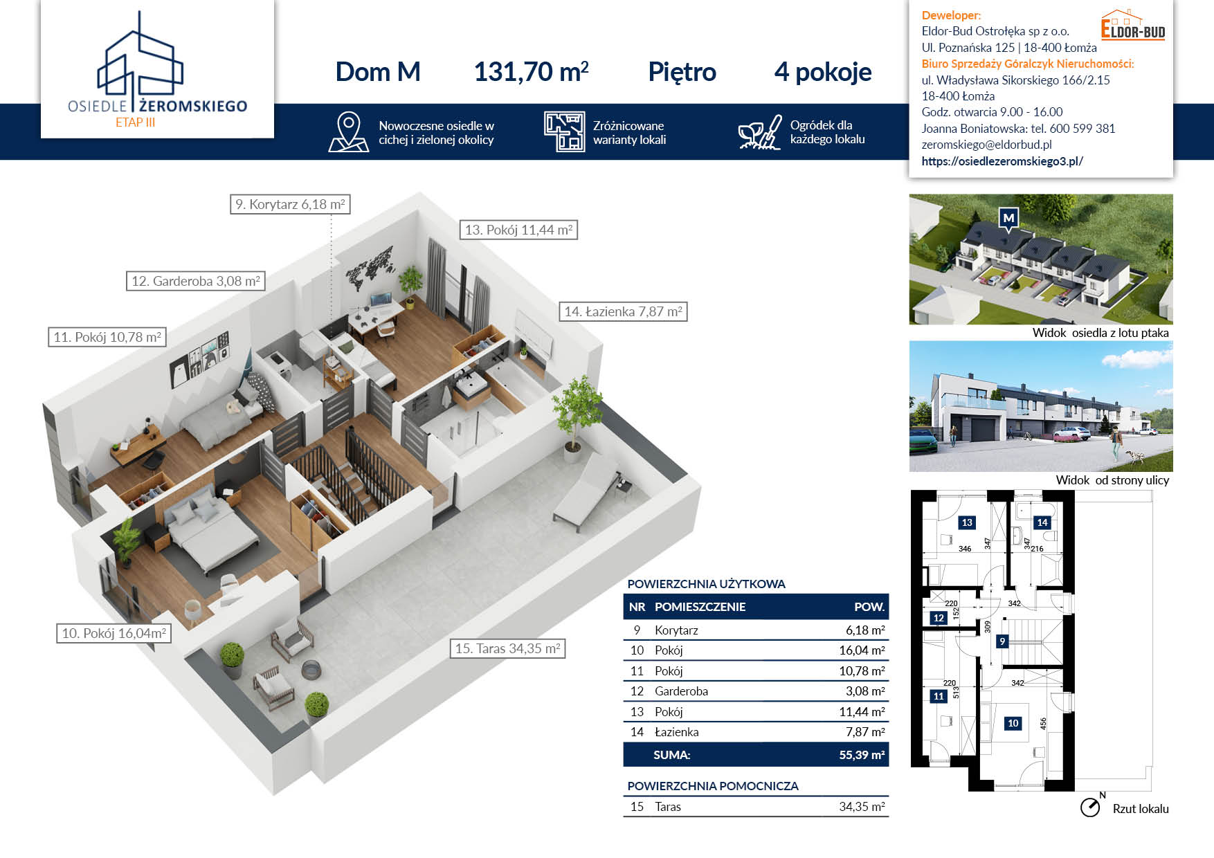 Dom 115,10 m², oferta nr M, Osiedle Żeromskiego III, Tobolice, ul. Nowoczesna/Bliska-idx