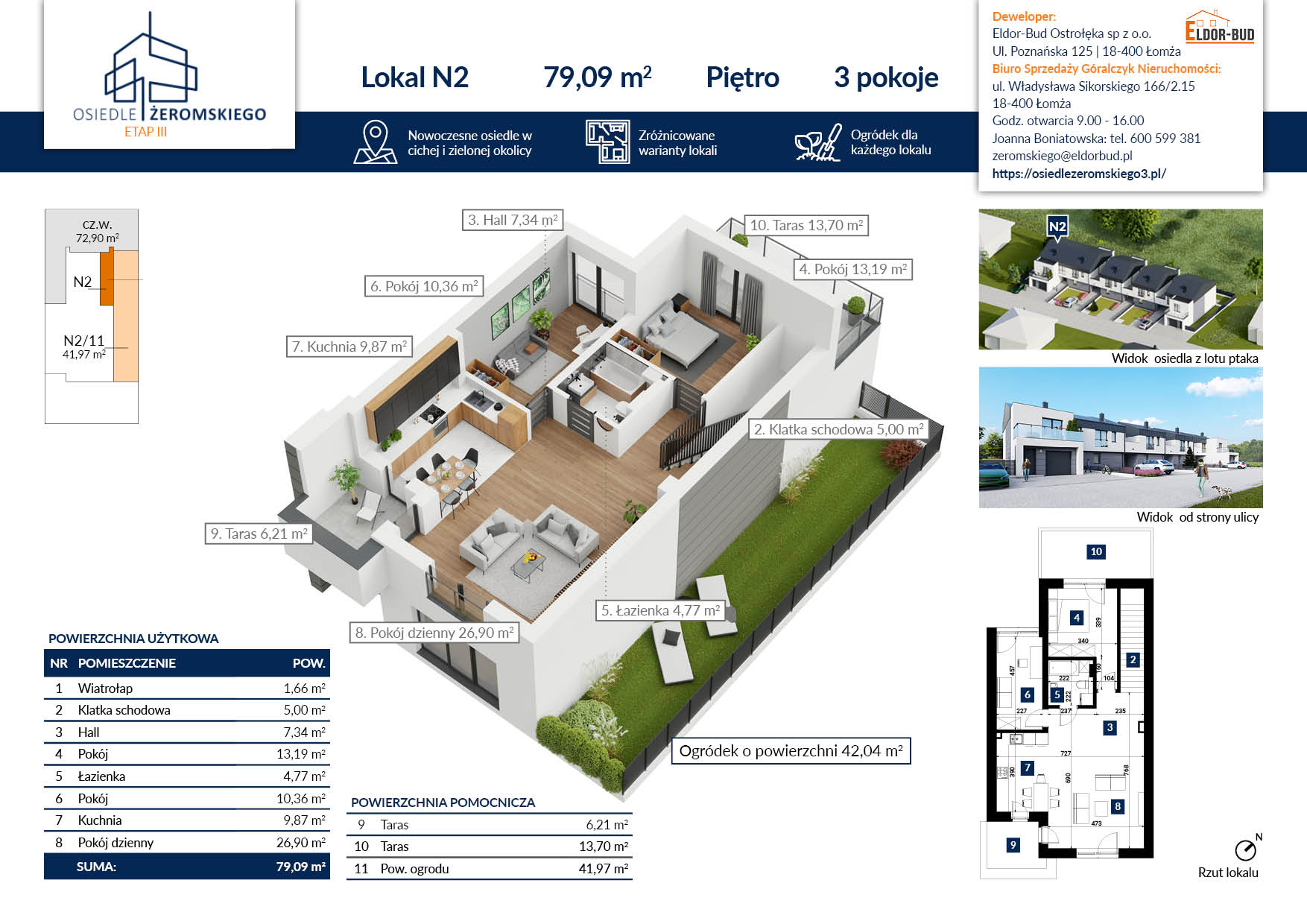 Mieszkanie 79,84 m², parter, oferta nr N2, Żeromskiego III, Tobolice, ul. Nowoczesna/Bliska-idx