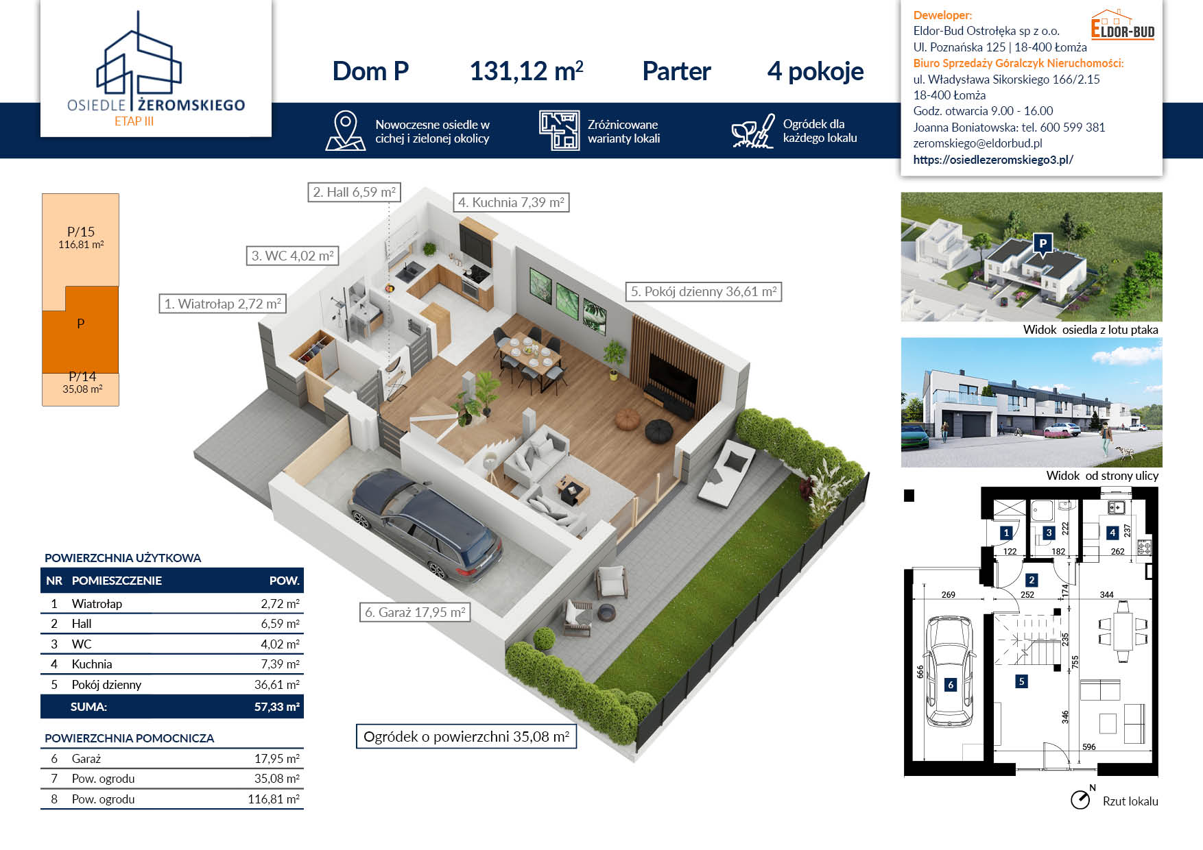 Dom 113,79 m², oferta nr P, Osiedle Żeromskiego III, Tobolice, ul. Nowoczesna/Bliska-idx