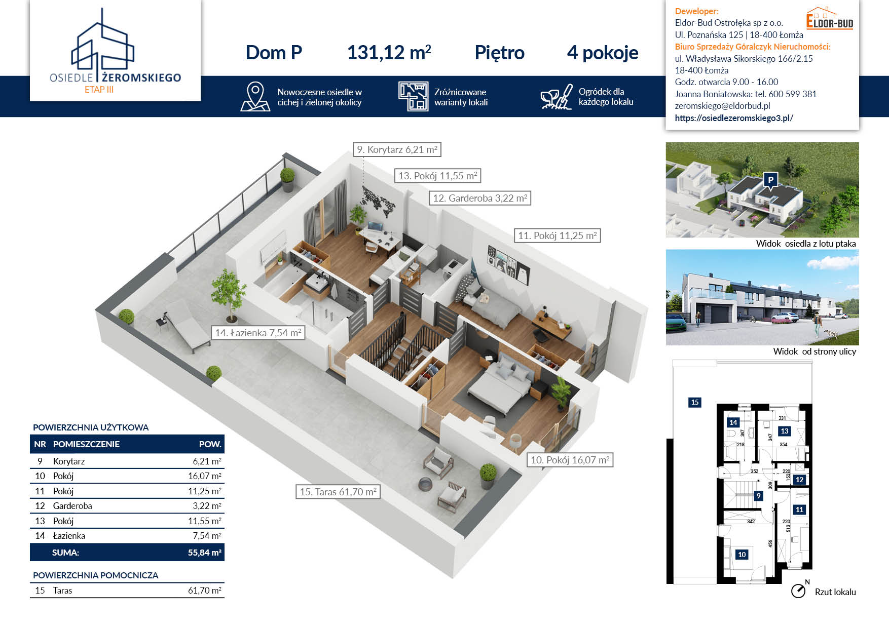 Dom 113,79 m², oferta nr P, Osiedle Żeromskiego III, Tobolice, ul. Nowoczesna/Bliska-idx