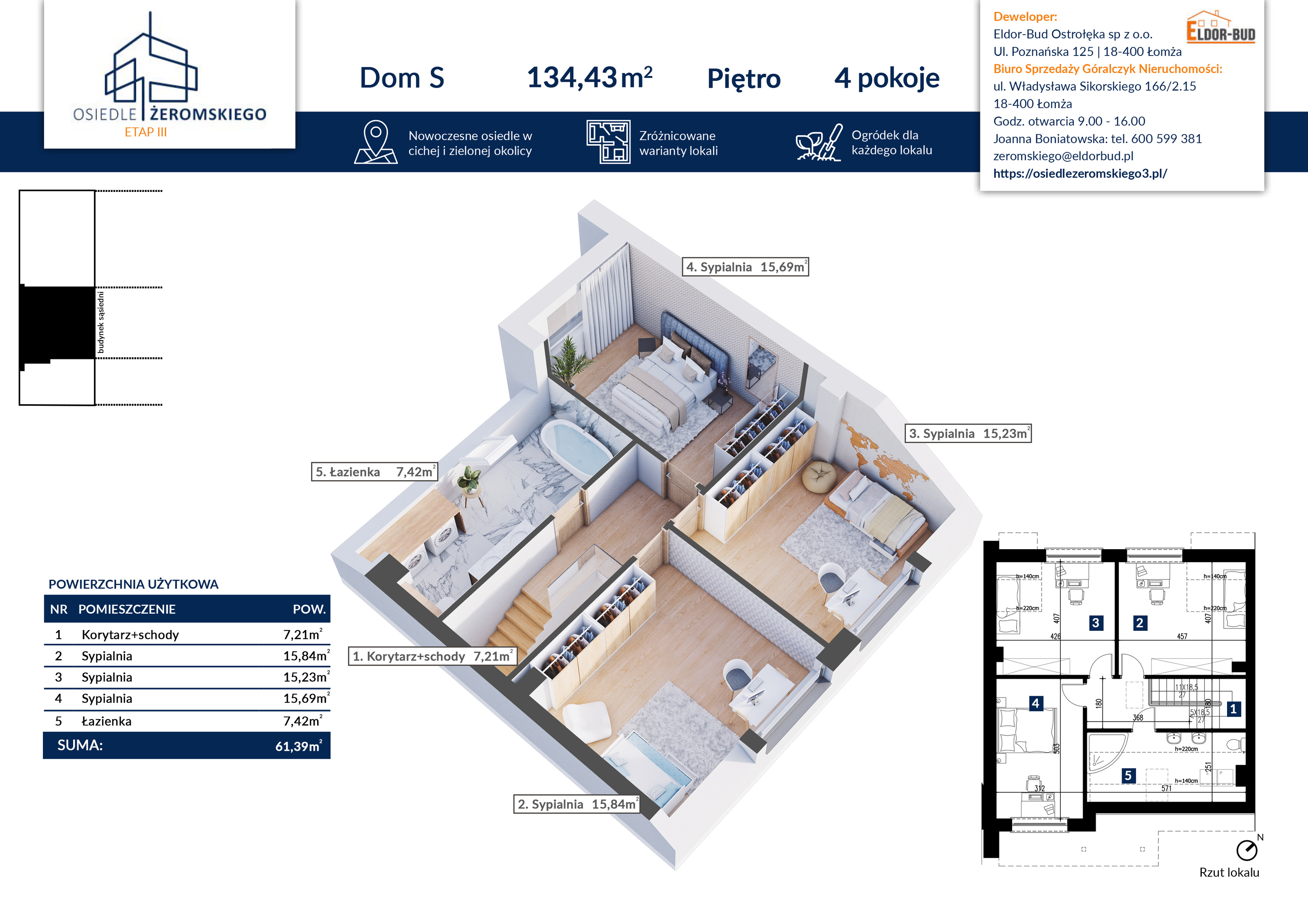 Dom 114,00 m², oferta nr S, Osiedle Żeromskiego III, Tobolice, ul. Nowoczesna/Bliska-idx