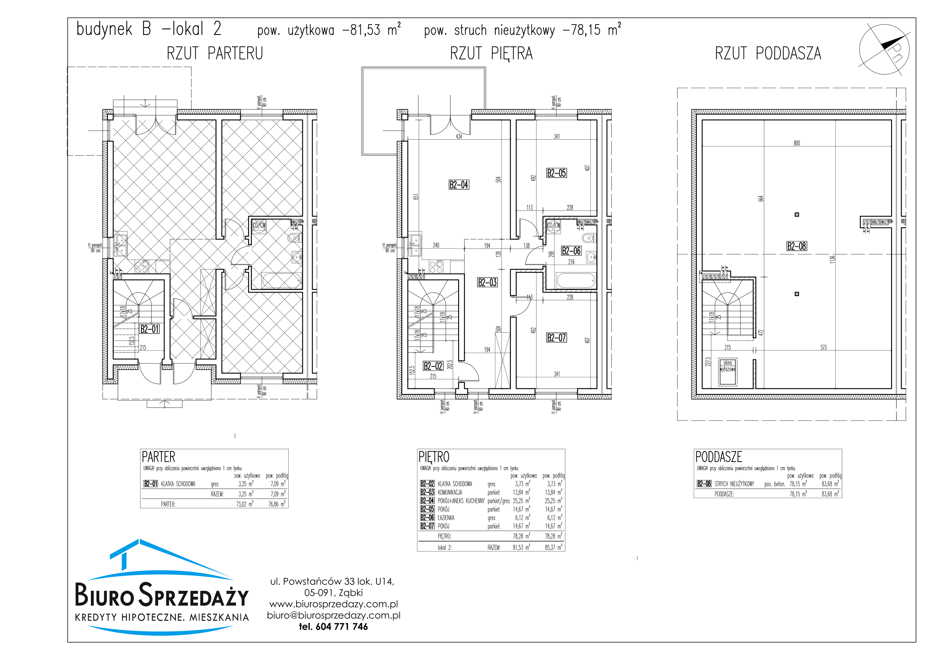 Mieszkanie 81,53 m², parter, oferta nr B2, Osiedle Słowackiego, Radzymin, ul. Słowackiego-idx