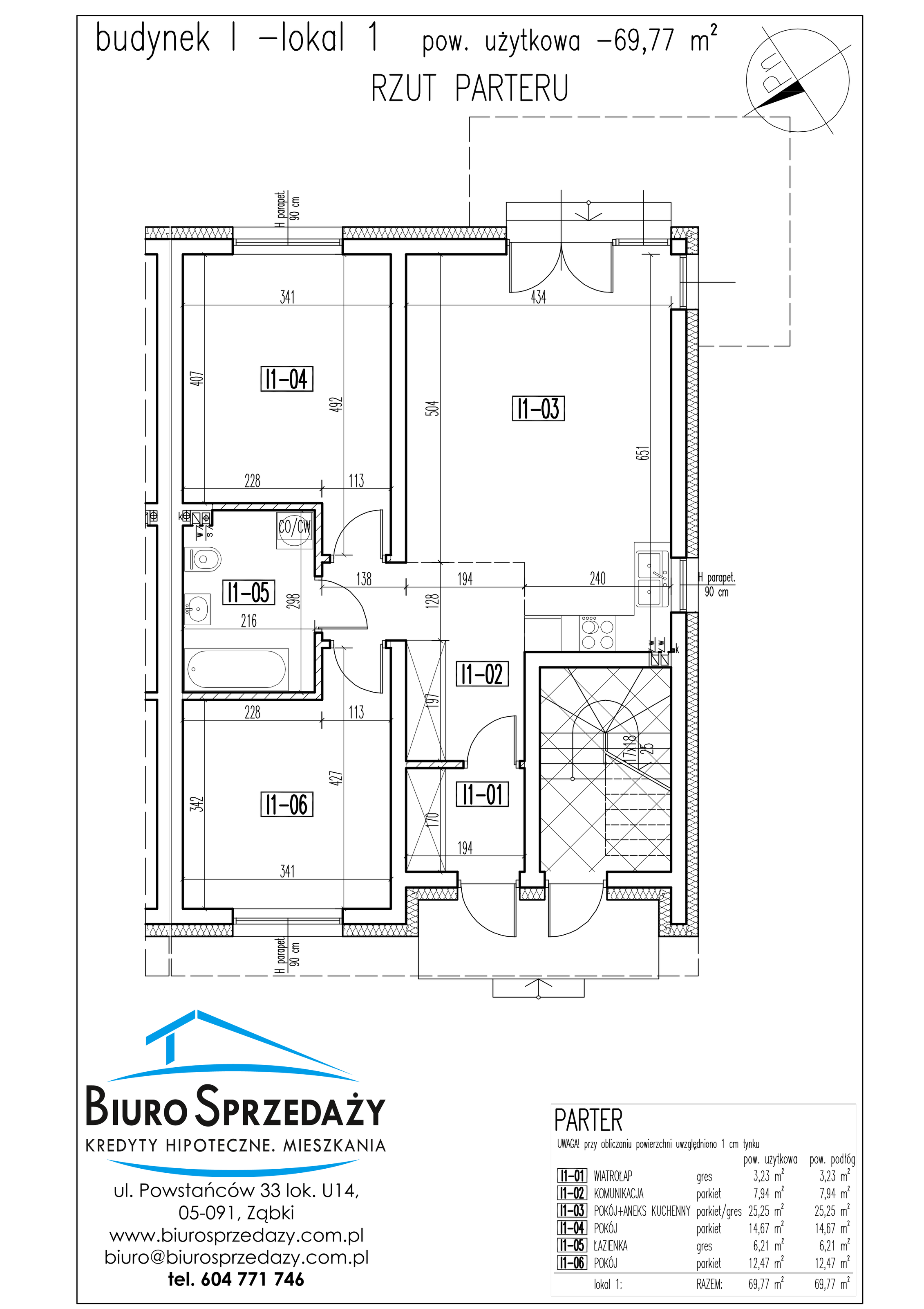 Mieszkanie 69,77 m², parter, oferta nr I1, Osiedle Słowackiego, Radzymin, ul. Słowackiego-idx