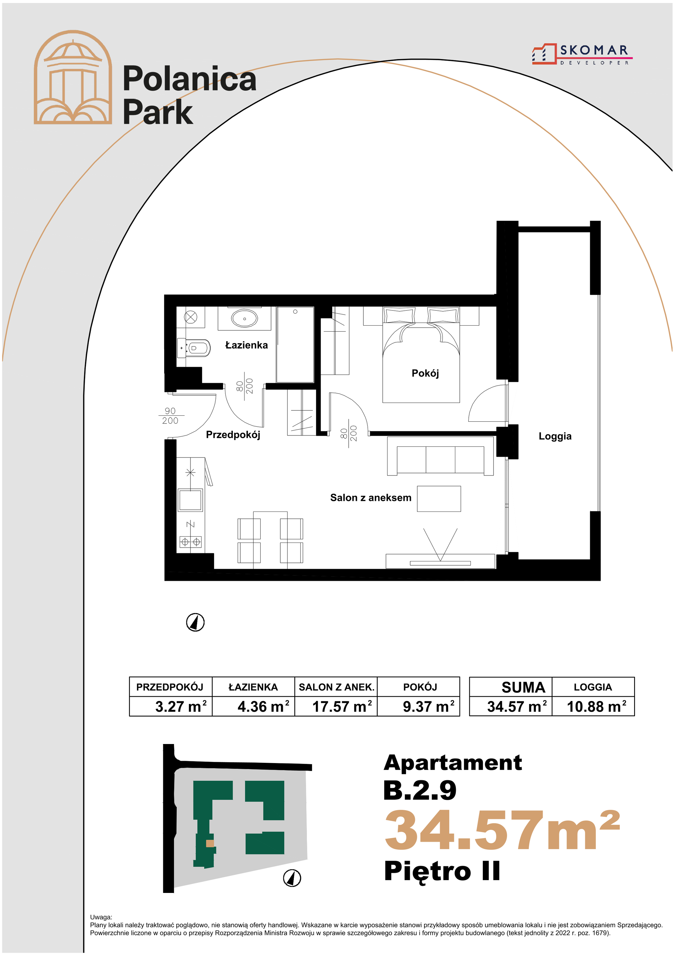 Apartament 34,57 m², piętro 2, oferta nr B_2_9, Polanica Park, Polanica-Zdrój, ul. Zdrojowa-idx