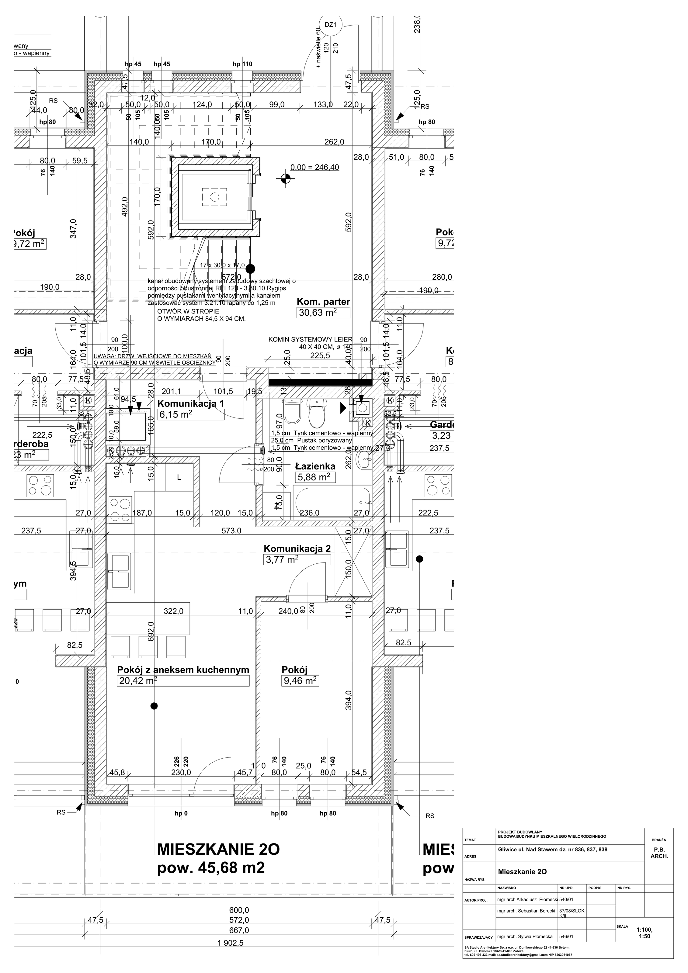 Mieszkanie 45,68 m², parter, oferta nr O2, Osiedle Stara Cegielnia, Gliwice, Ostropa, ul. Nad Stawem-idx