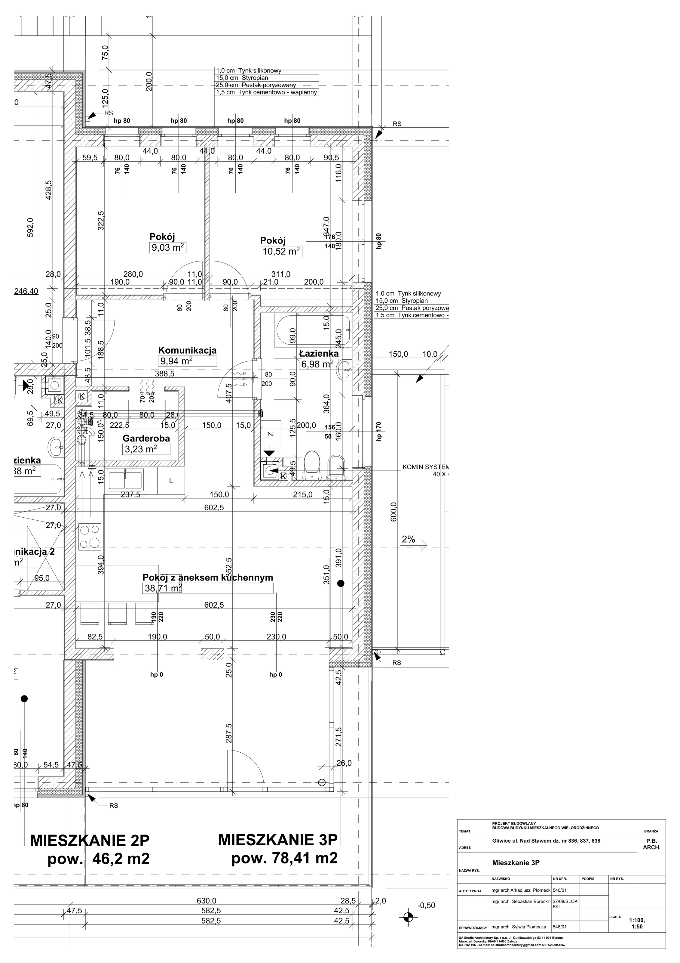 Mieszkanie 78,42 m², parter, oferta nr P3, Osiedle Stara Cegielnia, Gliwice, Ostropa, ul. Nad Stawem-idx