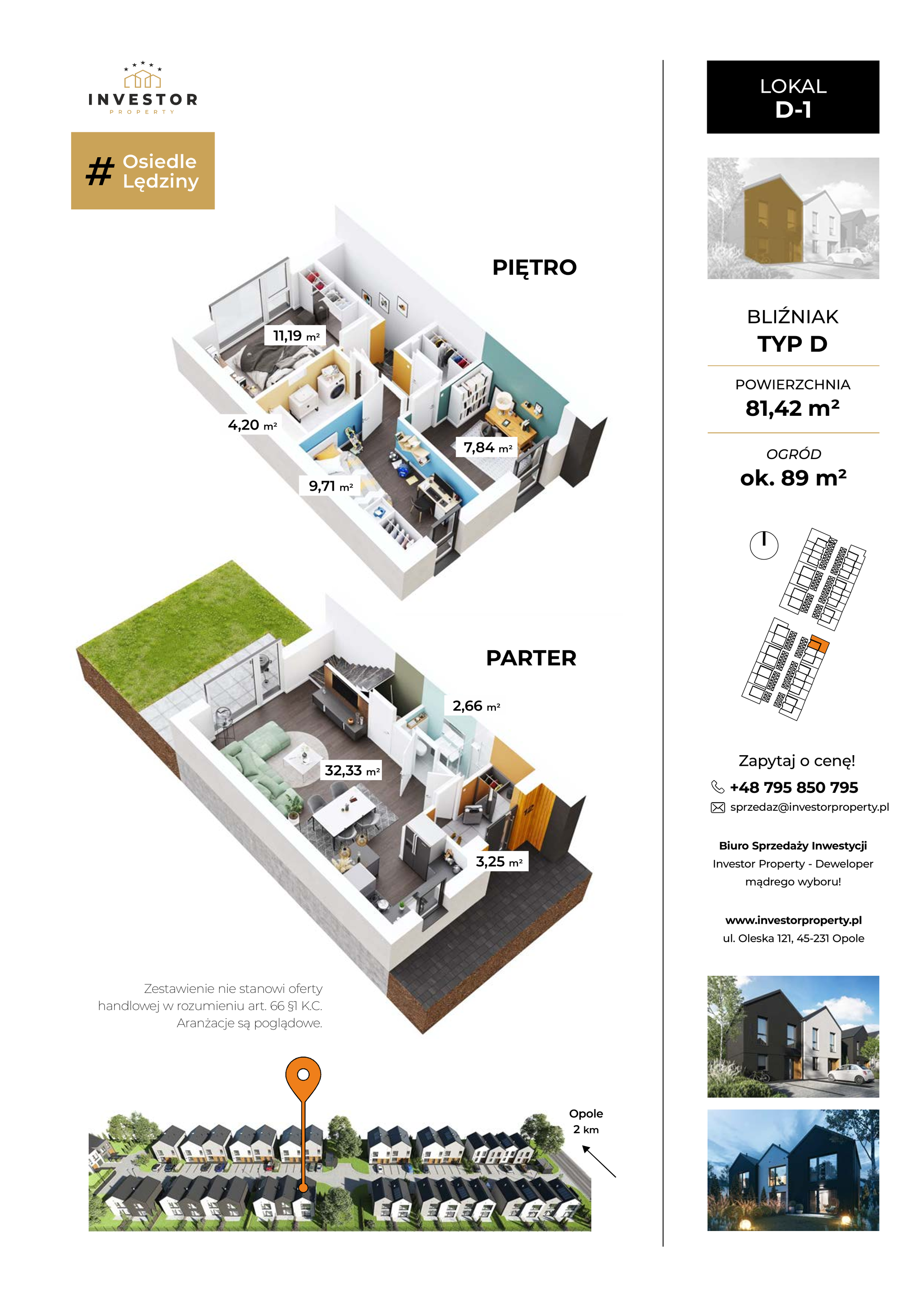 Mieszkanie 81,42 m², parter, oferta nr D-1, Osiedle Lędziny, Lędziny, ul. Ozimska 48-idx