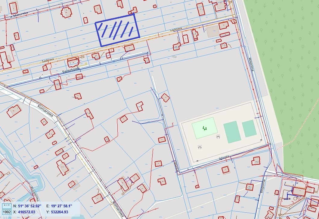 Działka 1 500,00 m², oferta nr , 830422, Tuszyn, Rydzynki, Sadowa-idx