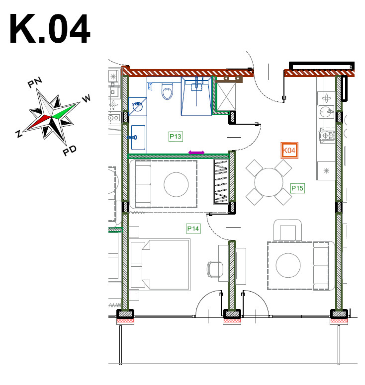 Apartament 49,86 m², przyziemie, oferta nr K.04, Enklawa Polany, Kościelisko, ul. Chotarz Bór 14 A-M-idx