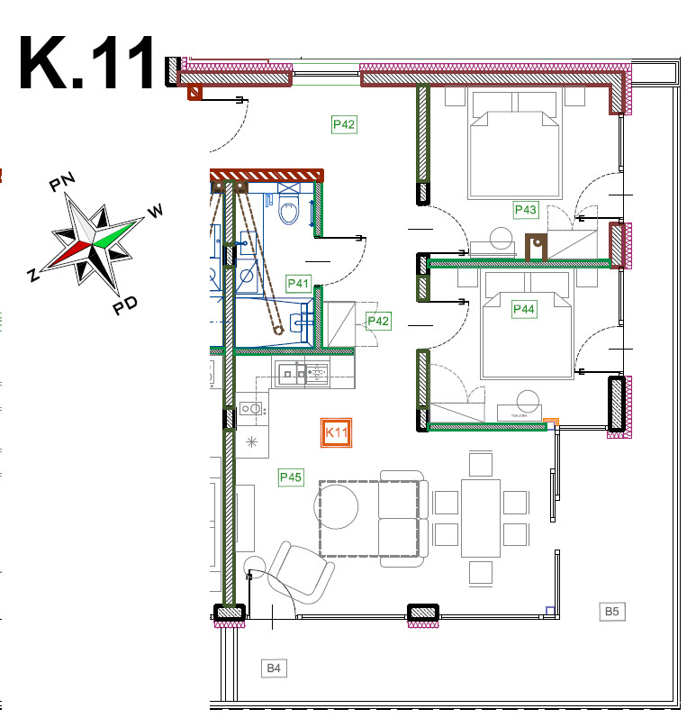 Apartament 57,20 m², parter, oferta nr K.11, Enklawa Polany, Kościelisko, ul. Chotarz Bór 14 A-M-idx