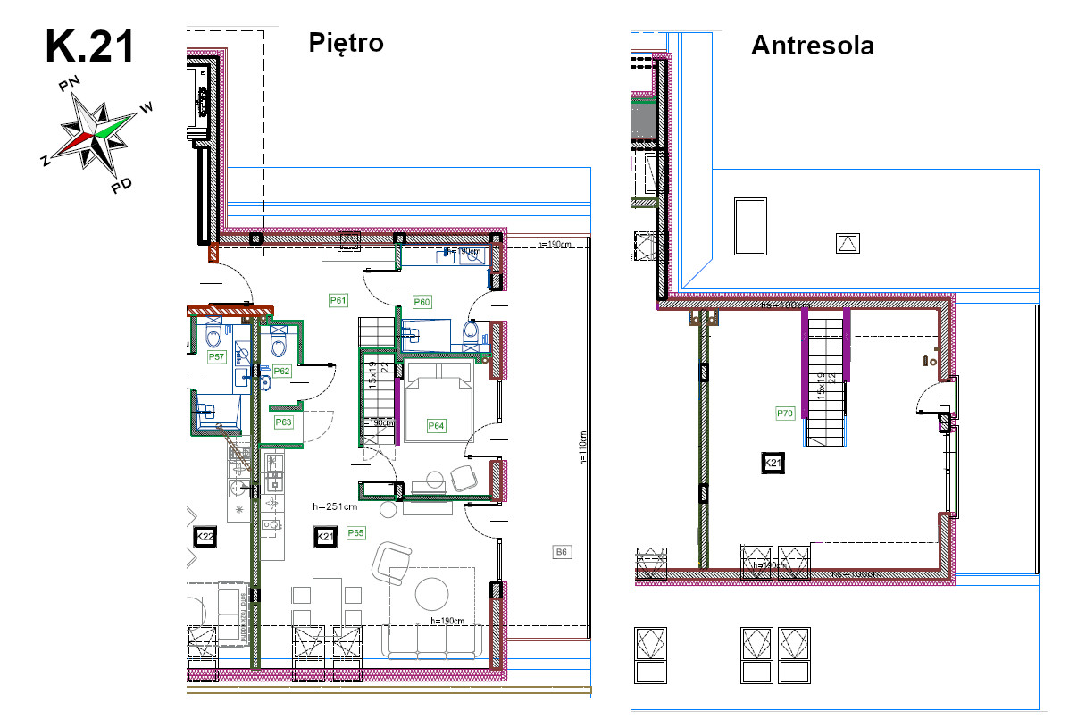 Apartament 74,18 m², piętro 1, oferta nr K.21, Enklawa Polany, Kościelisko, ul. Chotarz Bór 14 A-M-idx