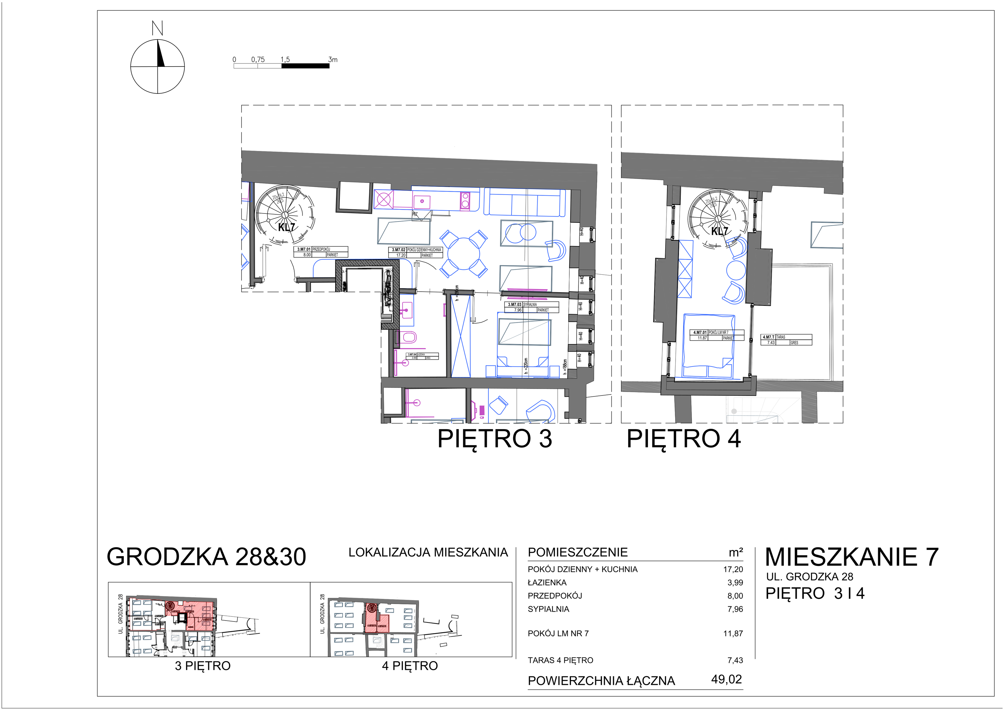 Apartament 48,47 m², piętro 4, oferta nr M-9, Grodzka 28, Kraków, Stare Miasto, ul. Grodzka 28-idx