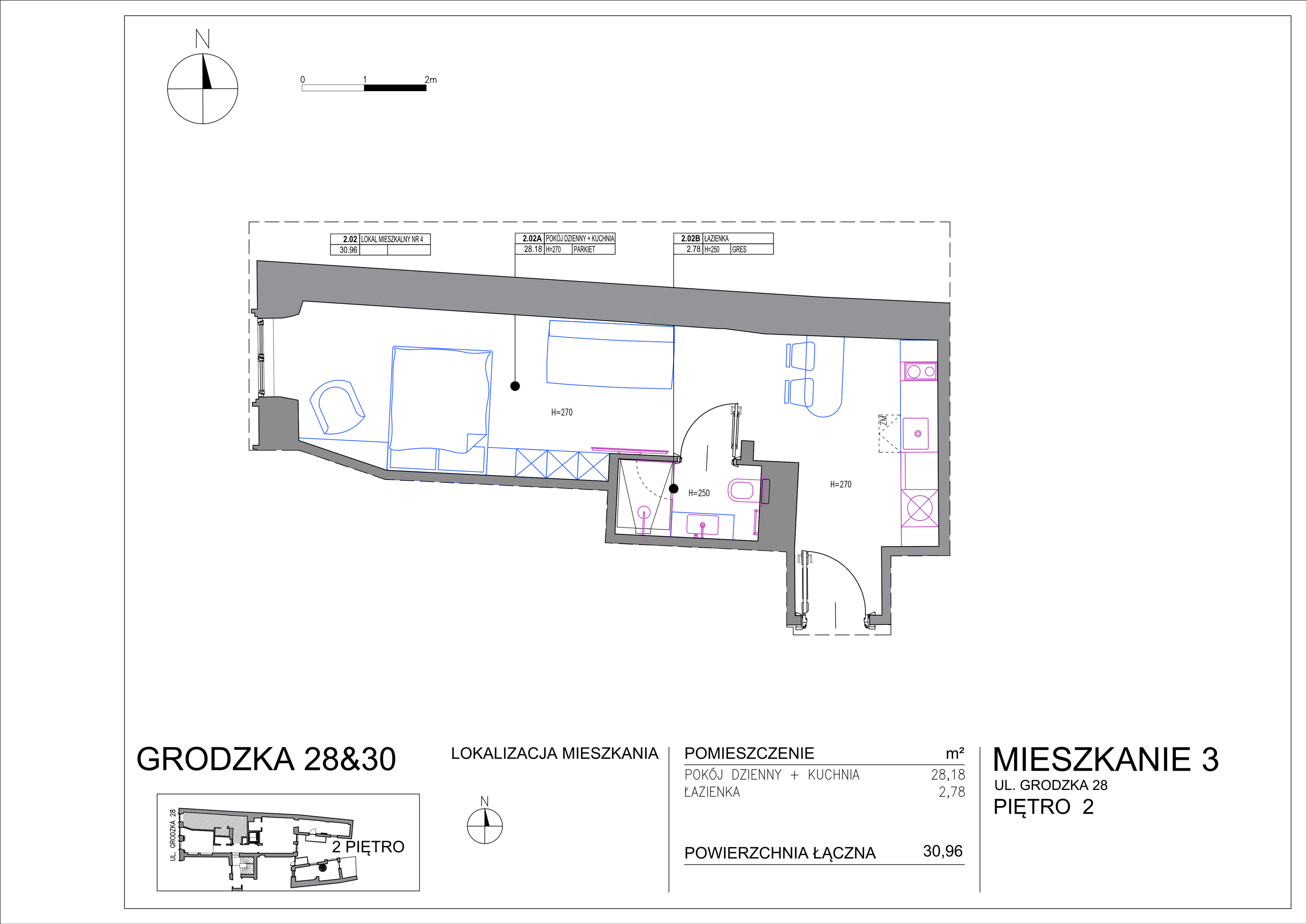 Apartament 30,60 m², piętro 2, oferta nr M-4, Grodzka 28, Kraków, Stare Miasto, ul. Grodzka 28-idx