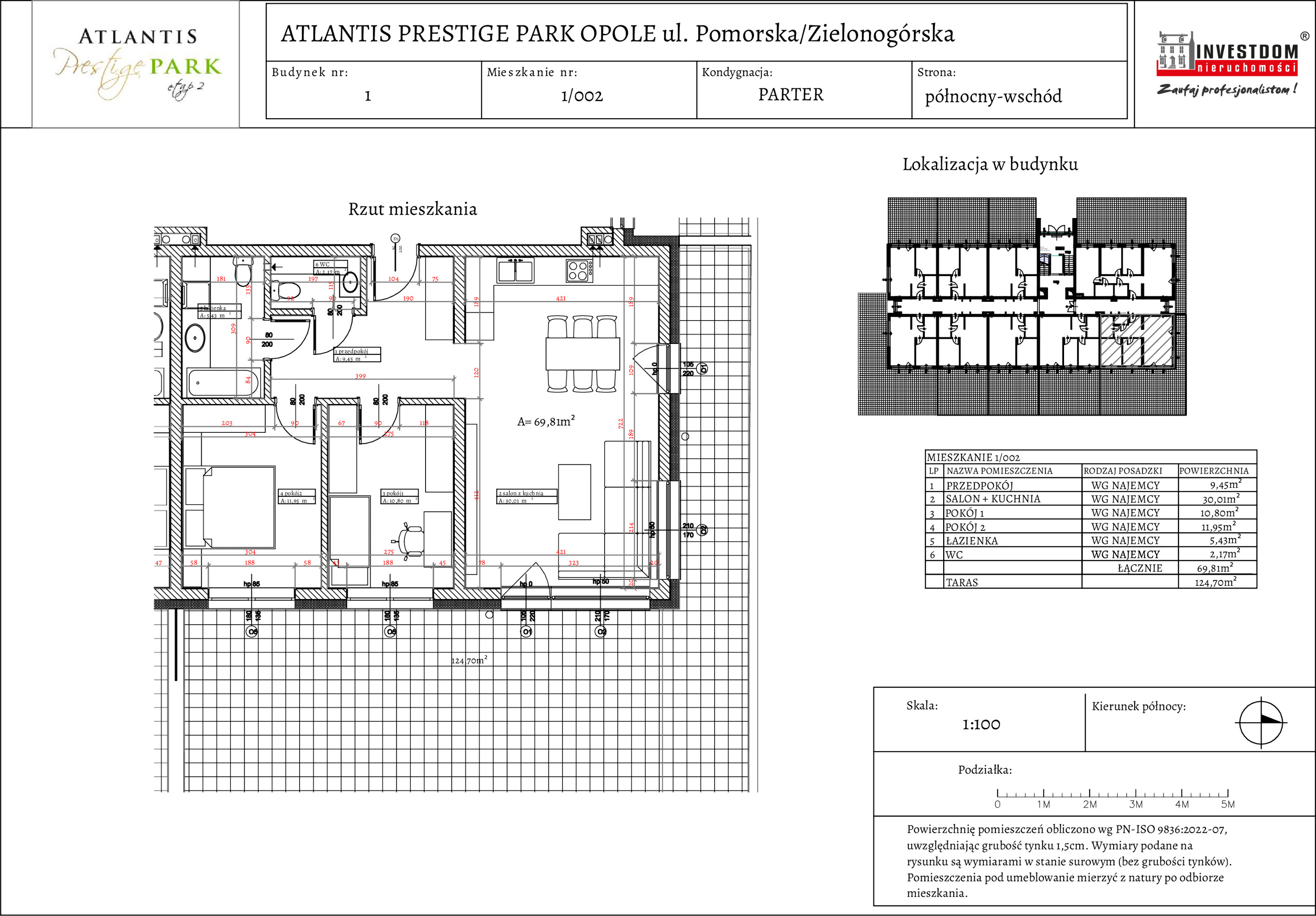 Apartament 69,81 m², parter, oferta nr 1/002, Atlantis Prestige Park Etap 2, Opole, Malinka, ul. Pomorska / Zielonogórska / Harcmistrza Kamińskiego-idx