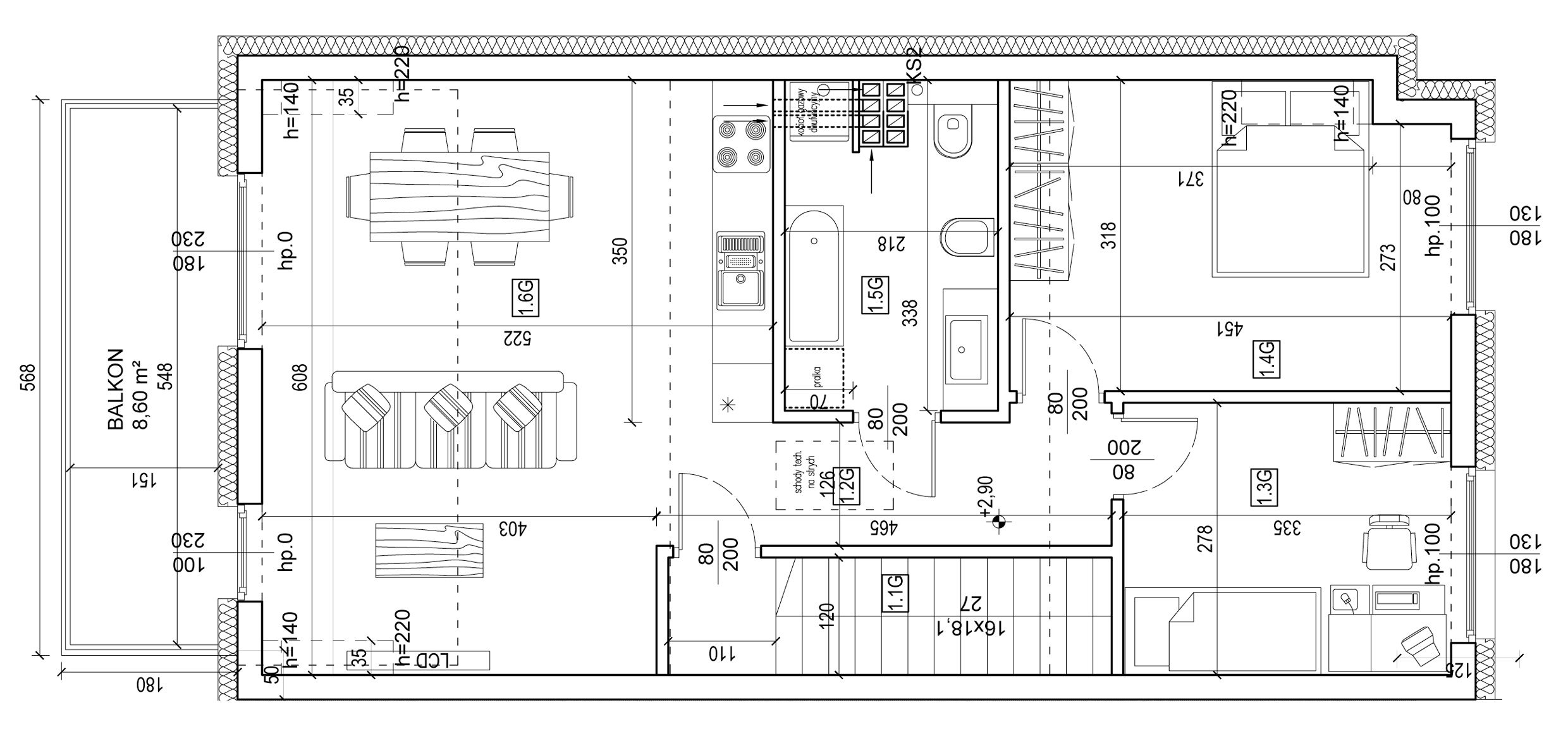 Mieszkanie 73,65 m², piętro 1, oferta nr F2, Apartamenty na Zuchów, Zdzieszowice, ul. Zuchów-idx