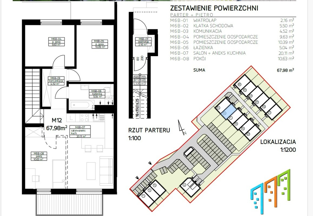 Mieszkanie 67,98 m², piętro 1, oferta nr , 2480/7393/OMS, Rzeszów, Biesiadna-idx