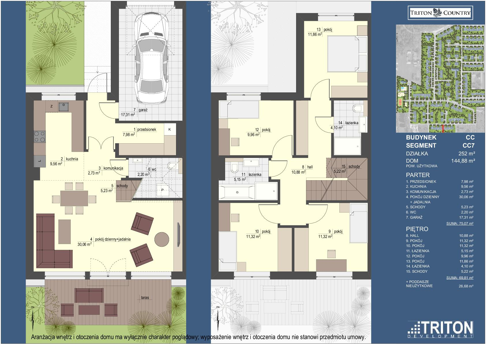 Dom 144,88 m², oferta nr CC7, Triton Country, Stara Wieś, ul. Głogowa 28-idx