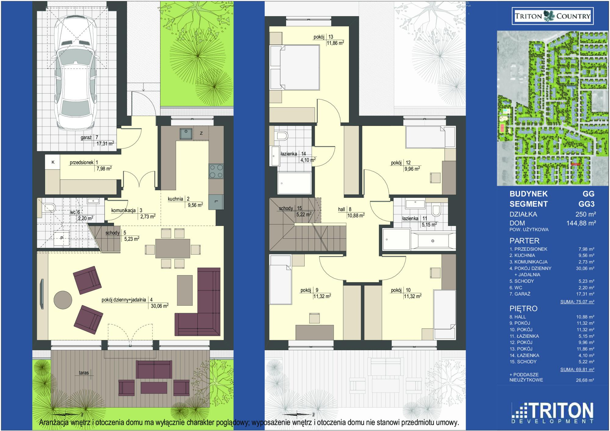 Dom 144,88 m², oferta nr GG3, Triton Country, Stara Wieś, ul. Głogowa 28-idx