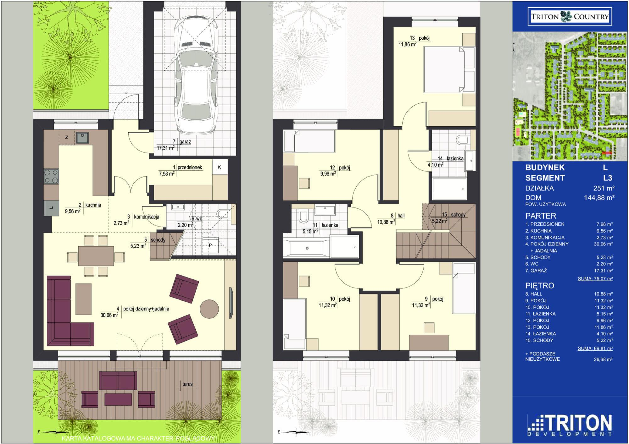 Dom 145,00 m², oferta nr L3, Triton Country, Stara Wieś, ul. Głogowa 28-idx