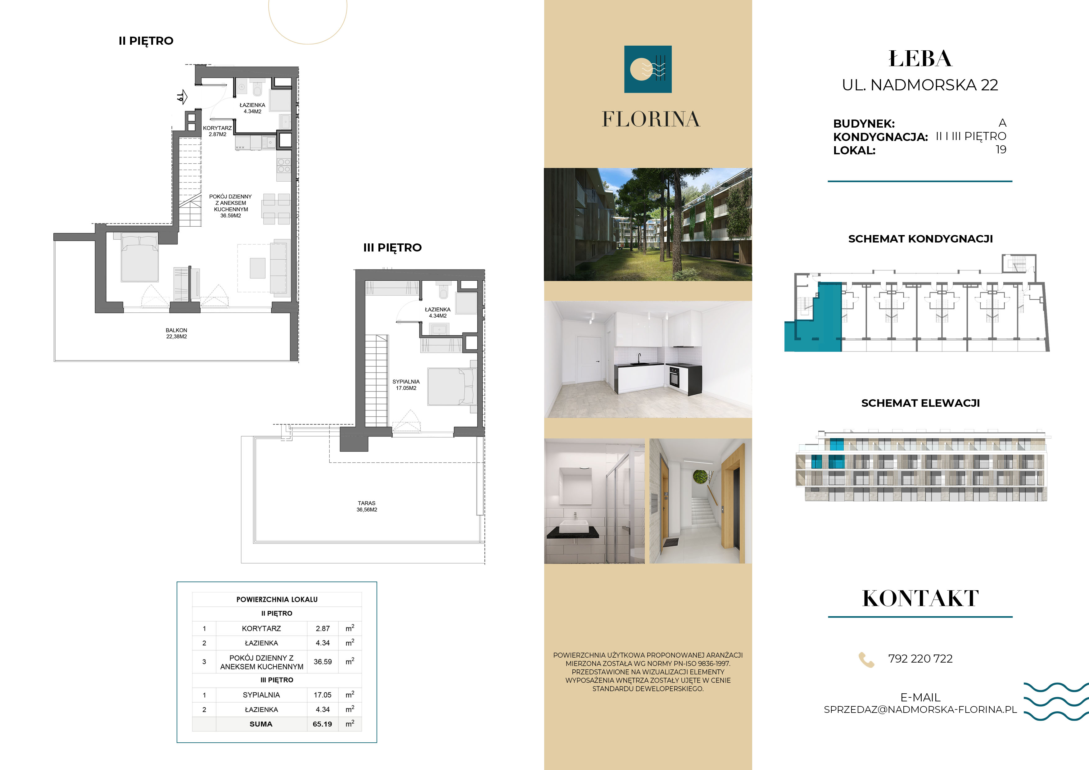 Apartament inwestycyjny 65,19 m², piętro 2, oferta nr A.M19, Nadmorska Florina, Łeba, ul. Nadmorska-idx