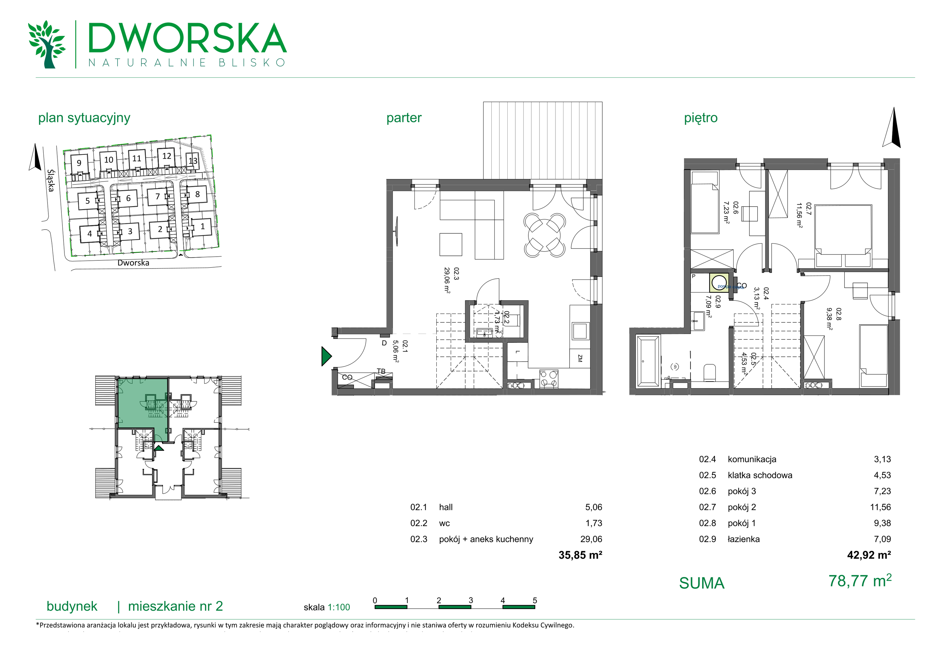 Apartament 78,77 m², parter, oferta nr 10/2, Osiedle Dworska, Siemianowice Śląskie, Centrum, ul. Dworska-idx