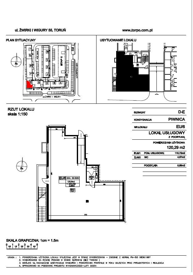 Lokal użytkowy 124,28 m², oferta nr LU2, Nowe Torpo, Toruń, Chełmińskie Przedmieście, ul. Żwirki i Wigury 55-idx