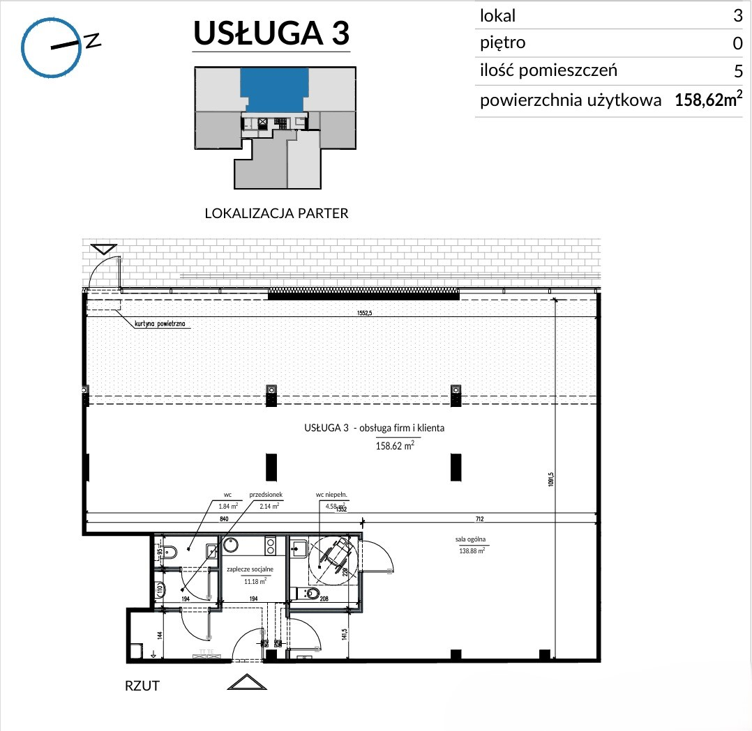 Obiekt 168,01 m², oferta nr 3, Brylantowa 21 - lokale usługowe, Wrocław, Ołtaszyn, Krzyki, ul. Brylantowa 21-idx