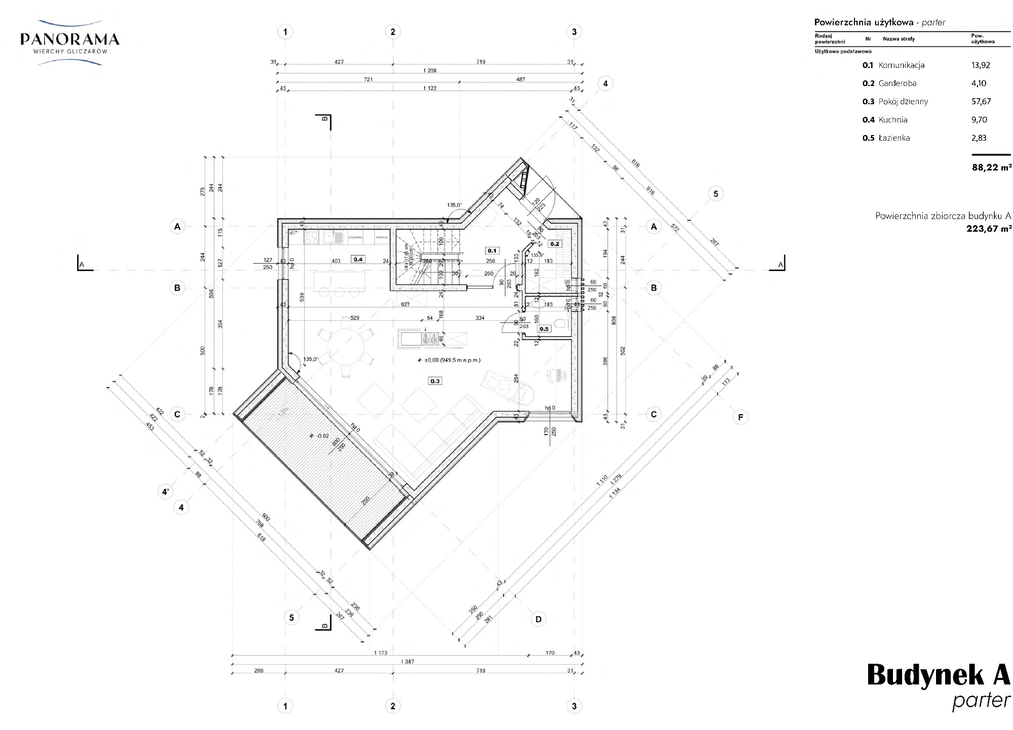 Dom 223,67 m², oferta nr A, Panorama Wierchy, Gliczarów Górny, ul. Iwan-idx