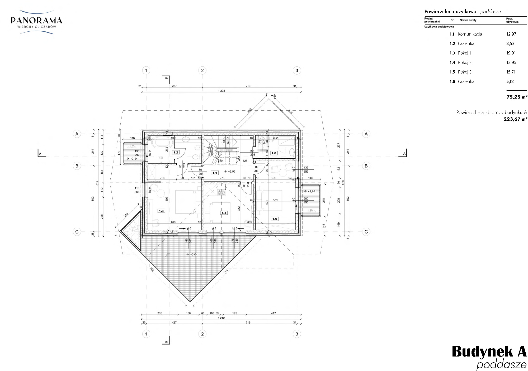 Dom 223,67 m², oferta nr A, Panorama Wierchy, Gliczarów Górny, ul. Iwan-idx