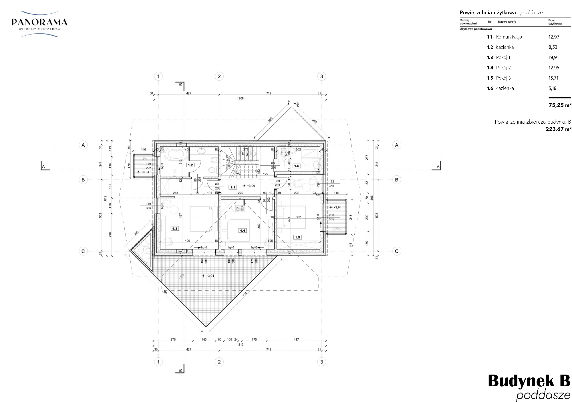 Dom 223,67 m², oferta nr B, Panorama Wierchy, Gliczarów Górny, ul. Iwan-idx